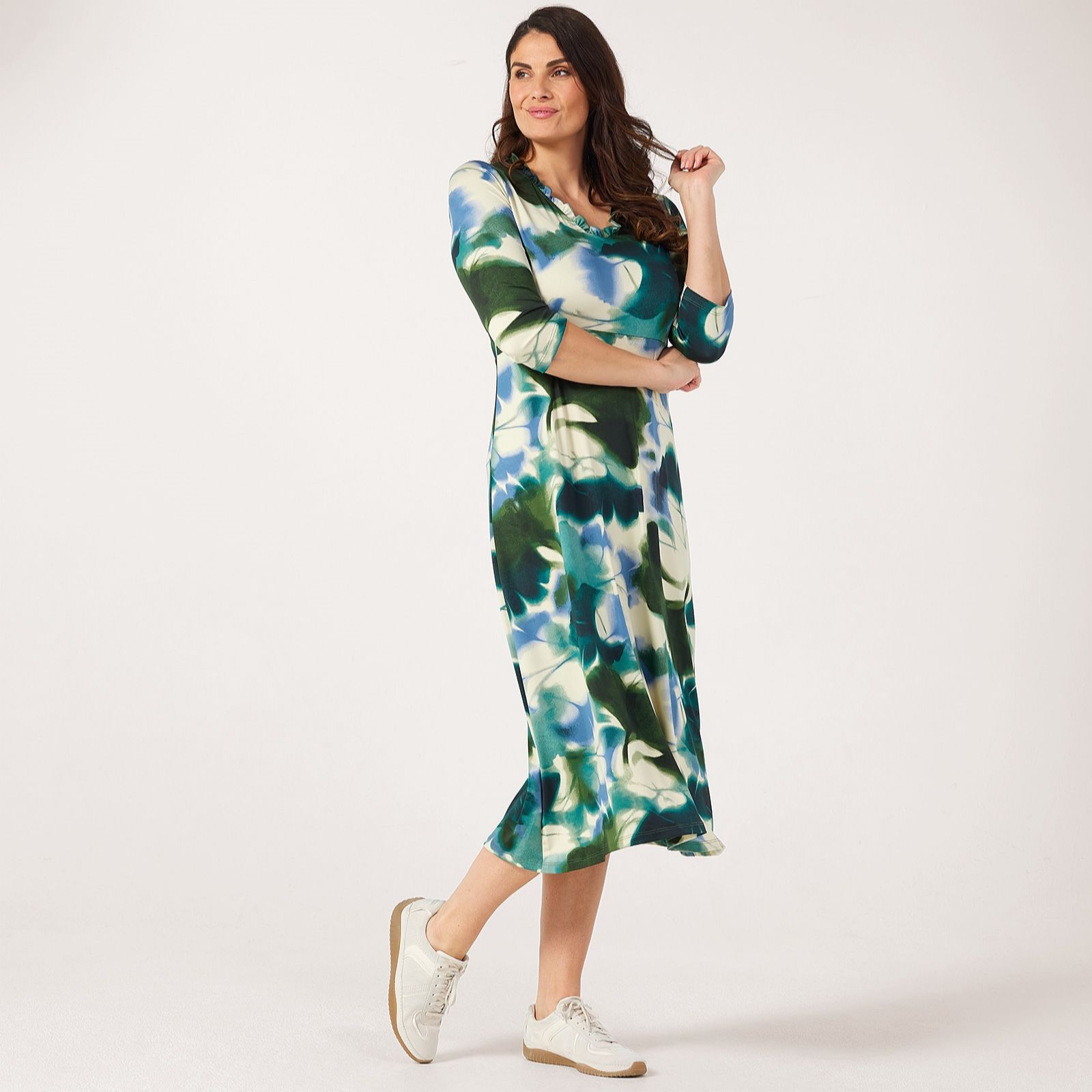 Kim & Co Printed Brazil Jersey Midi Dress