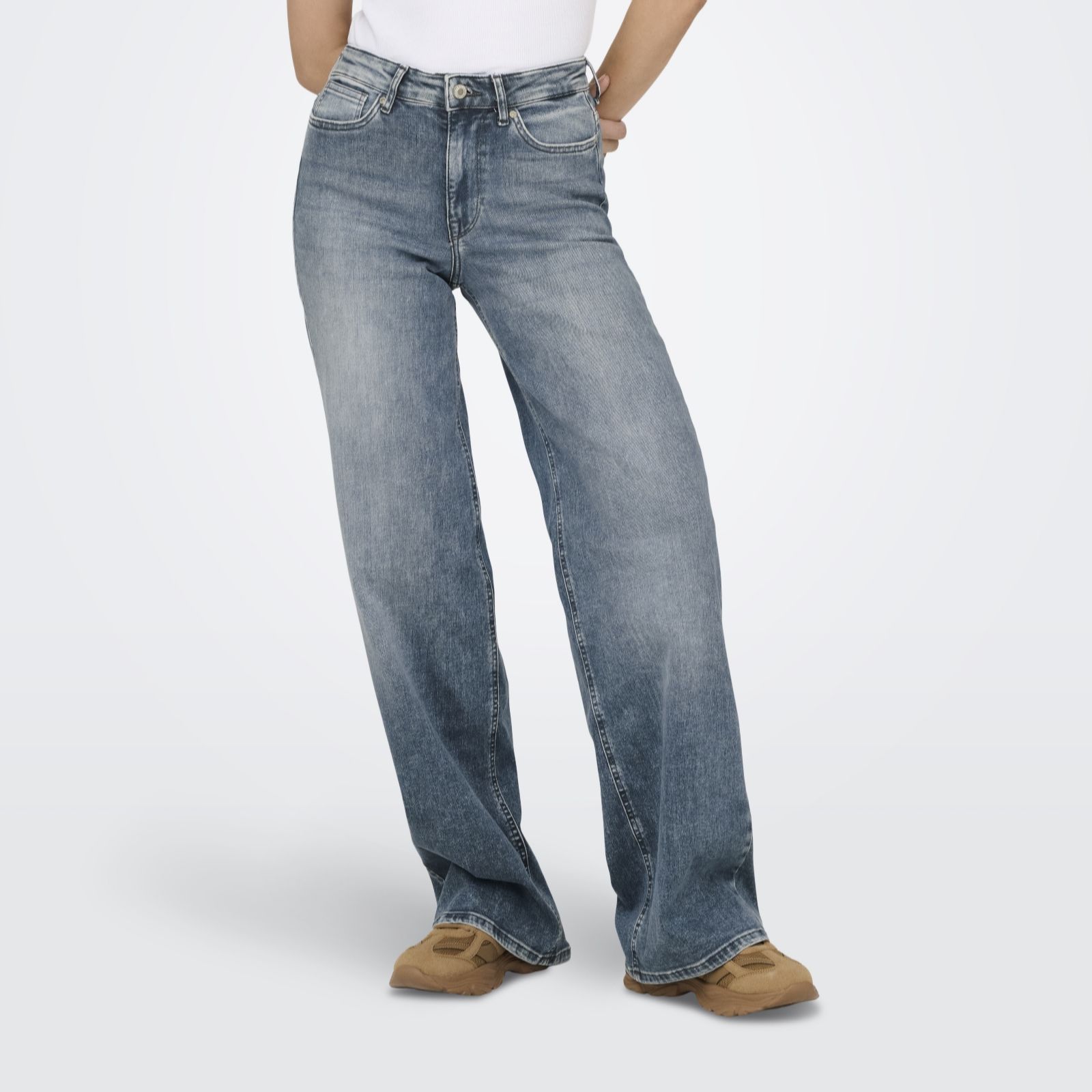 Only Blush Wide Leg Denim Jean