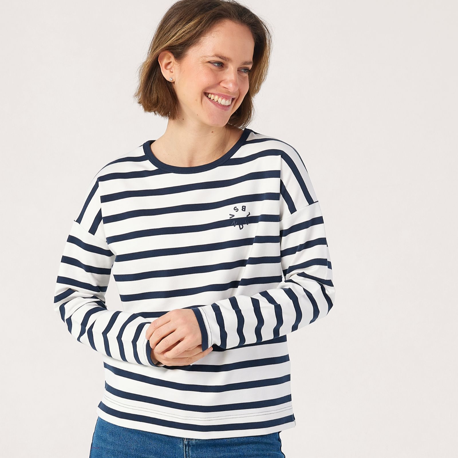 Elbsand Leisurewear Elva Stripe Sweat Top
