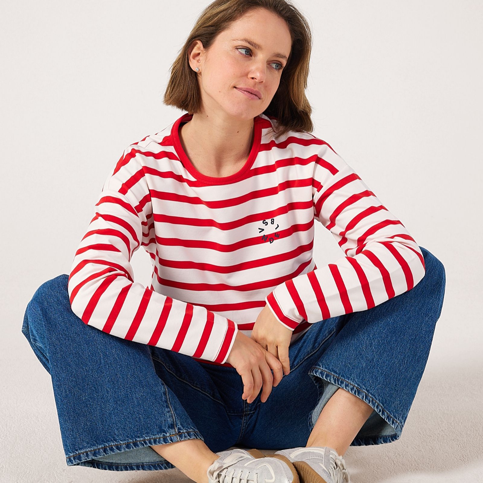 Elbsand Leisurewear Elva Stripe Sweat Top