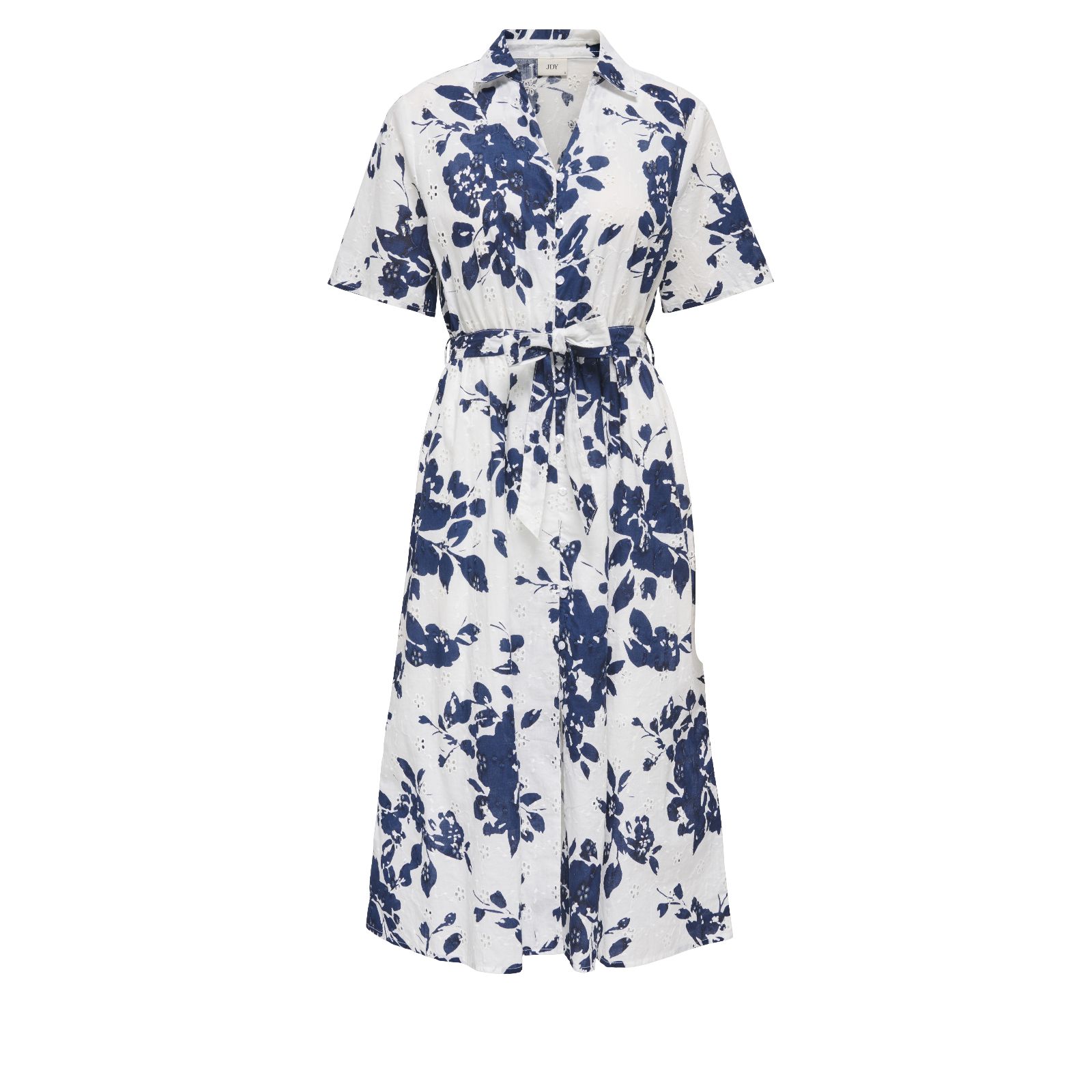 JDY Tallie Broderie Detail Printed Midi Dress