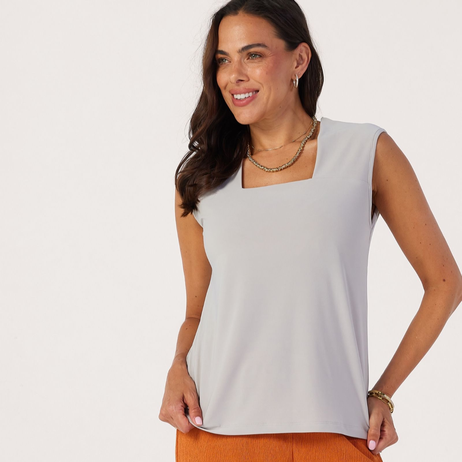 Kim & Co Deluxe Brazil Jersey Square Neckline Top