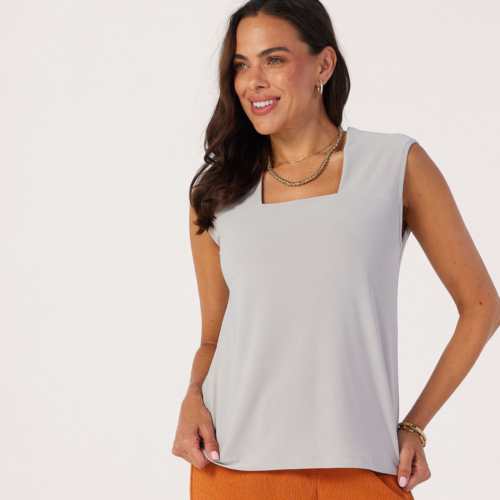 Kim & Co Deluxe Brazil Jersey Square Neckline Top