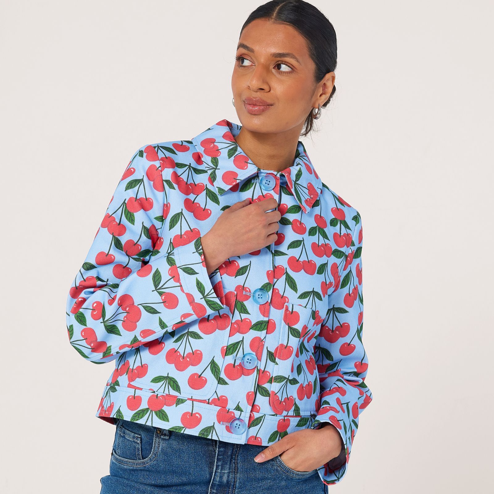 Helene Berman Limited Edition Cherry Denim Jacket