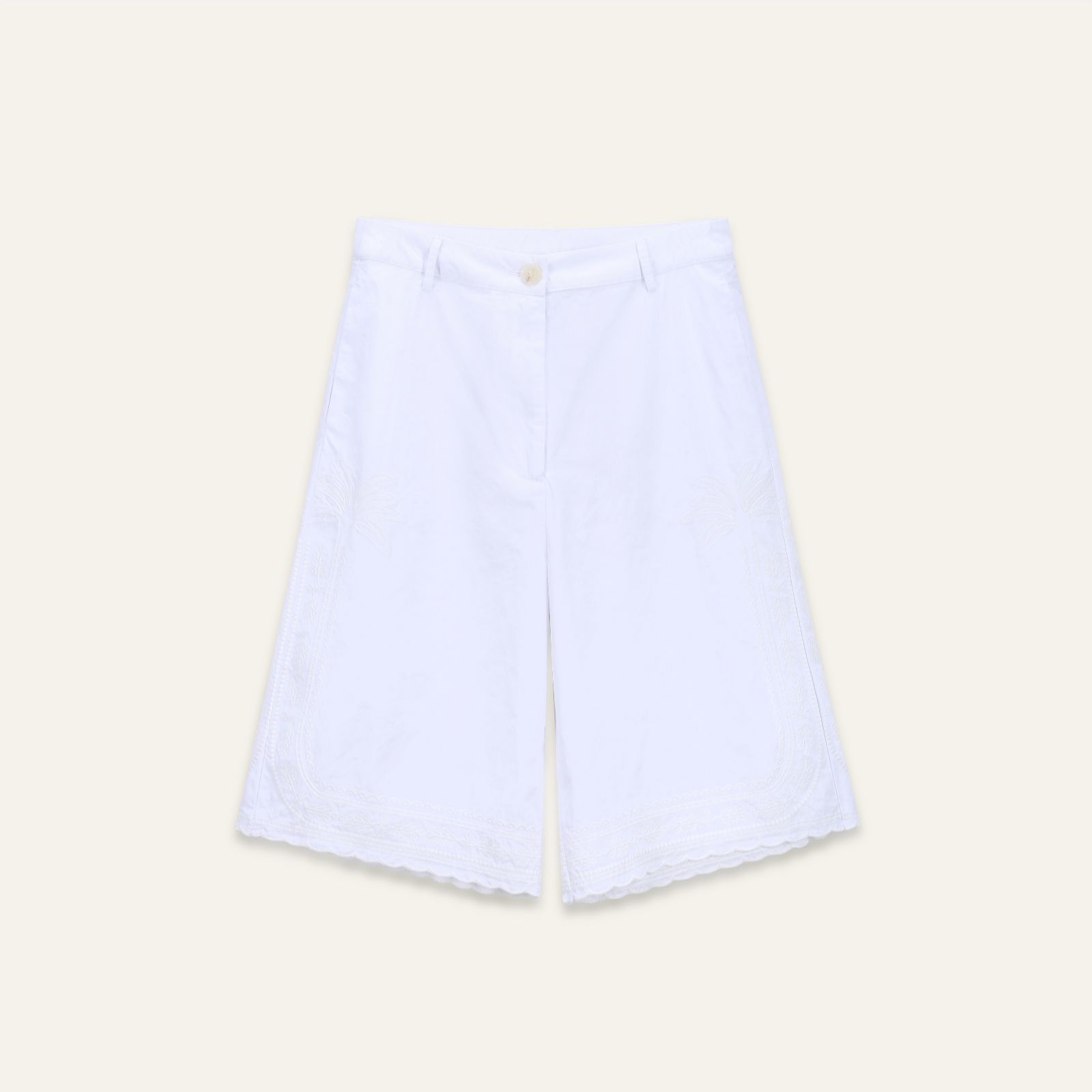 Orfeo Paris Pansy Embroidered Shorts
