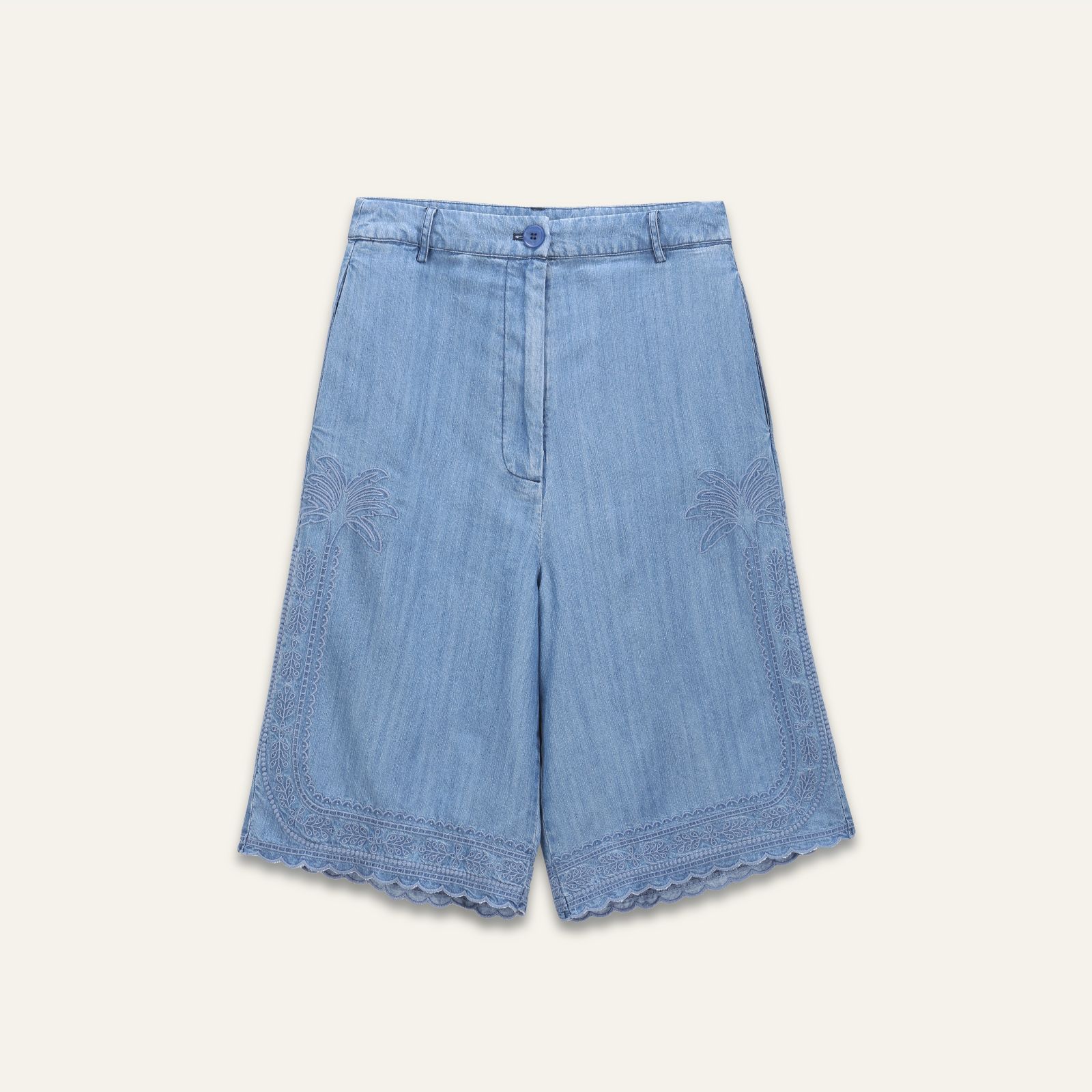 Orfeo Paris Pansy Embroidered Shorts