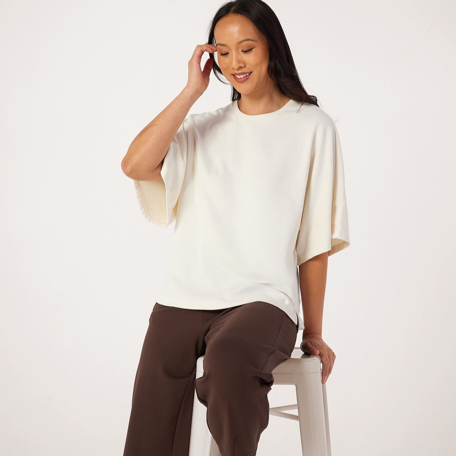 MarlaWynne French Terry Dolman Sleeve Tee