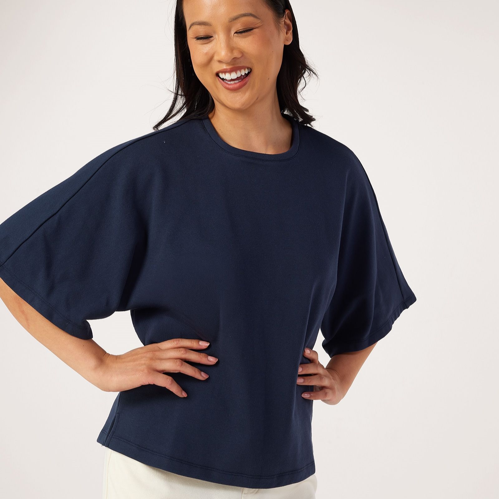 MarlaWynne French Terry Dolman Sleeve Tee