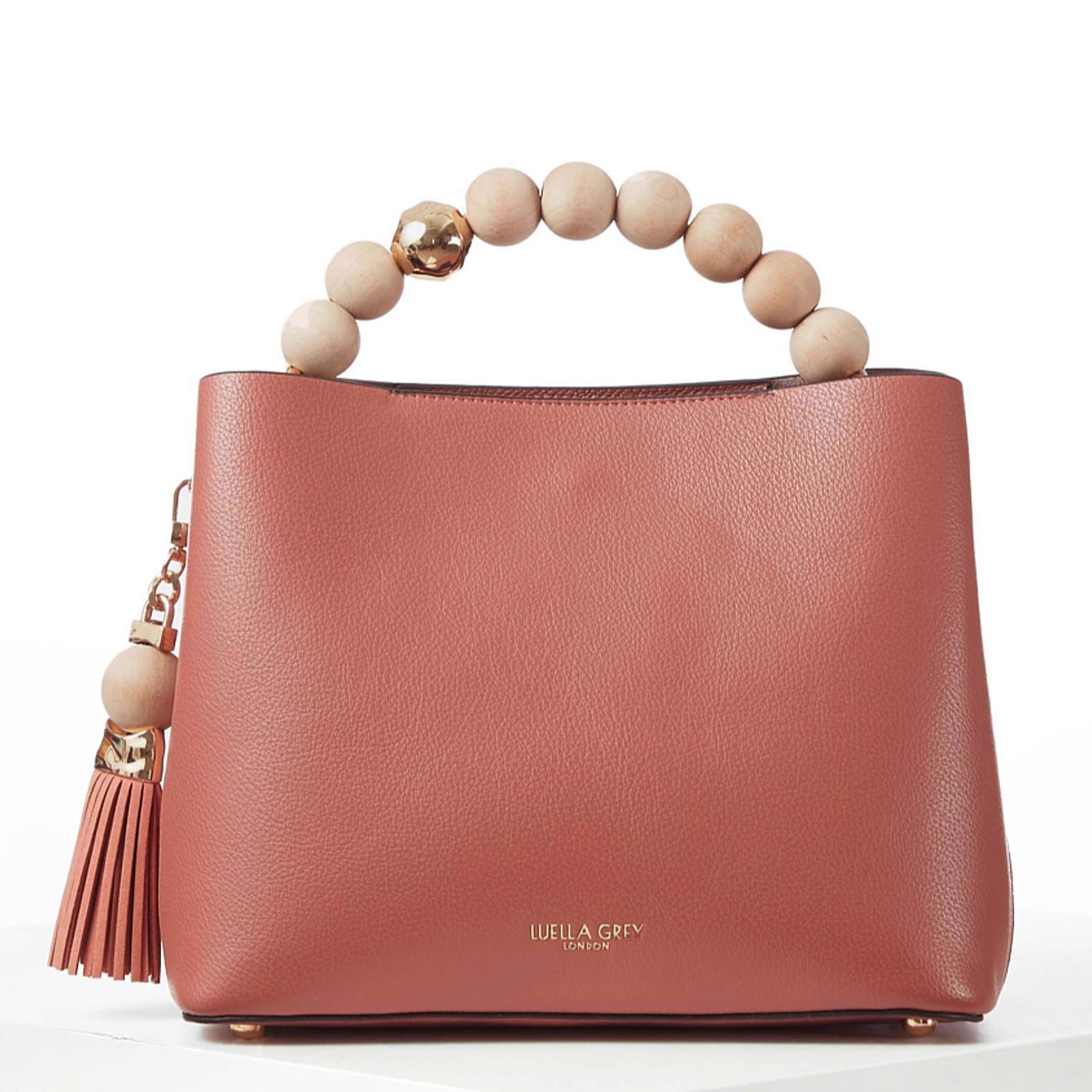 Luella Grey Demi Beaded Handle Tote