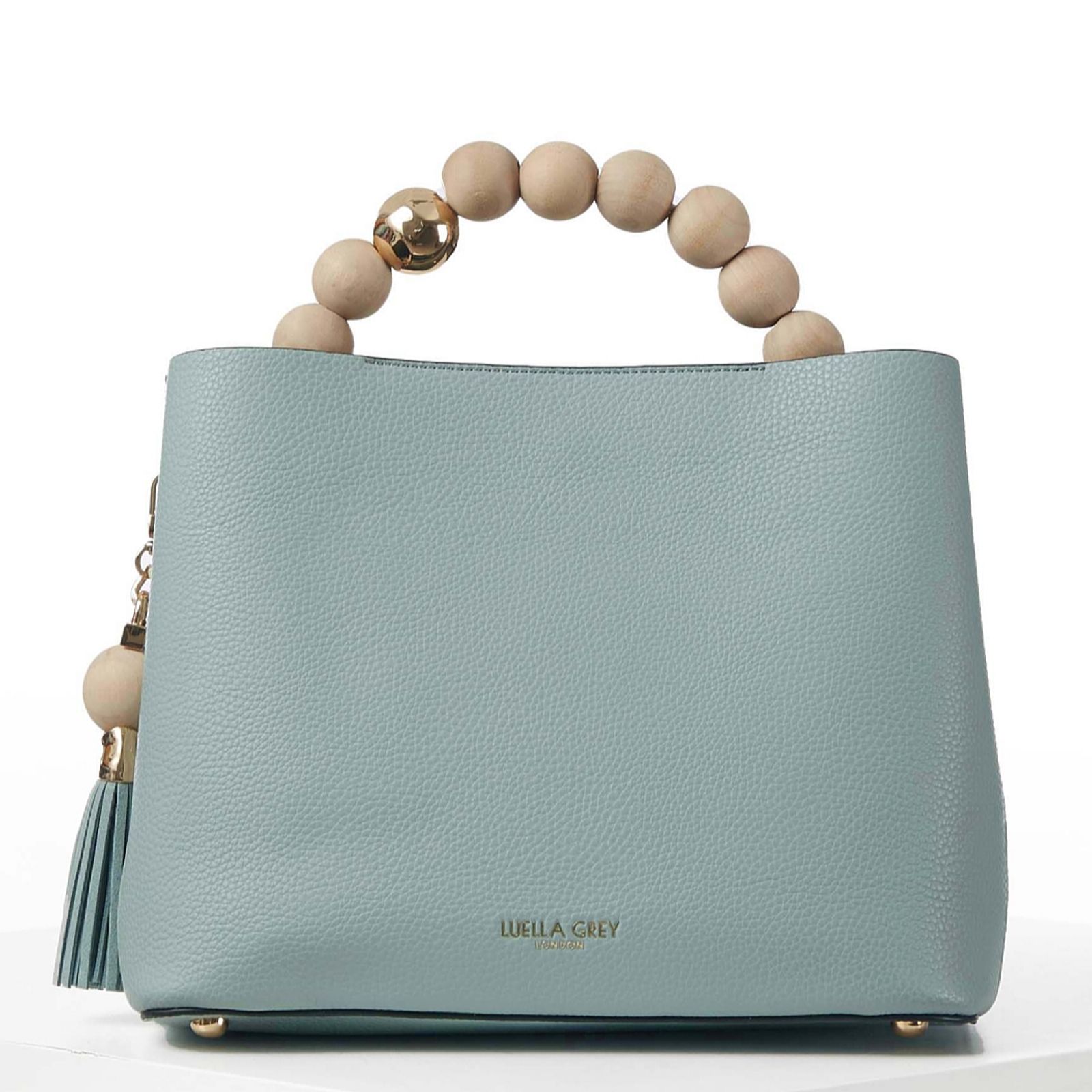 Luella Grey Demi Beaded Handle Tote