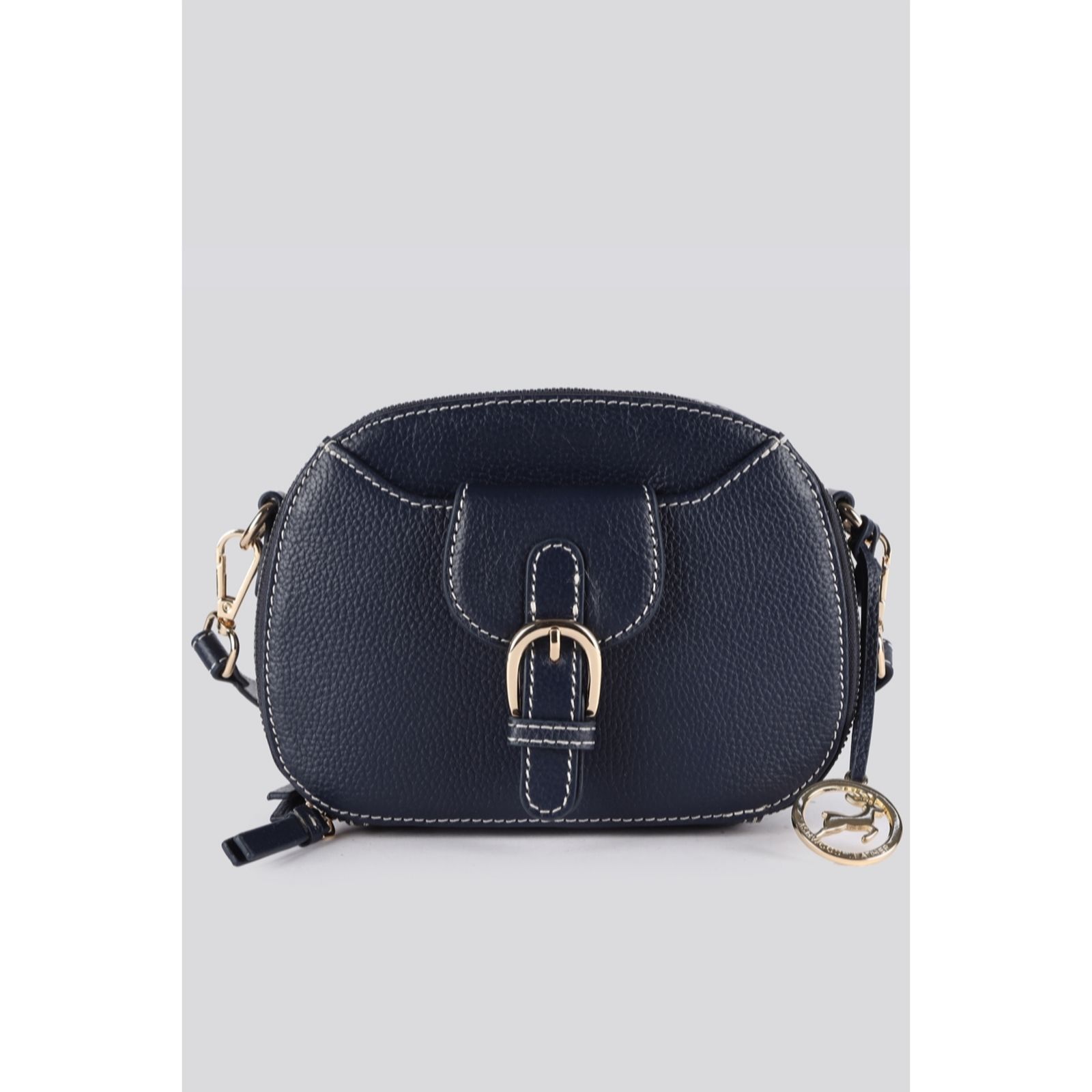 Outlet Ashwood Buckle Front Leather Crossbody Bag