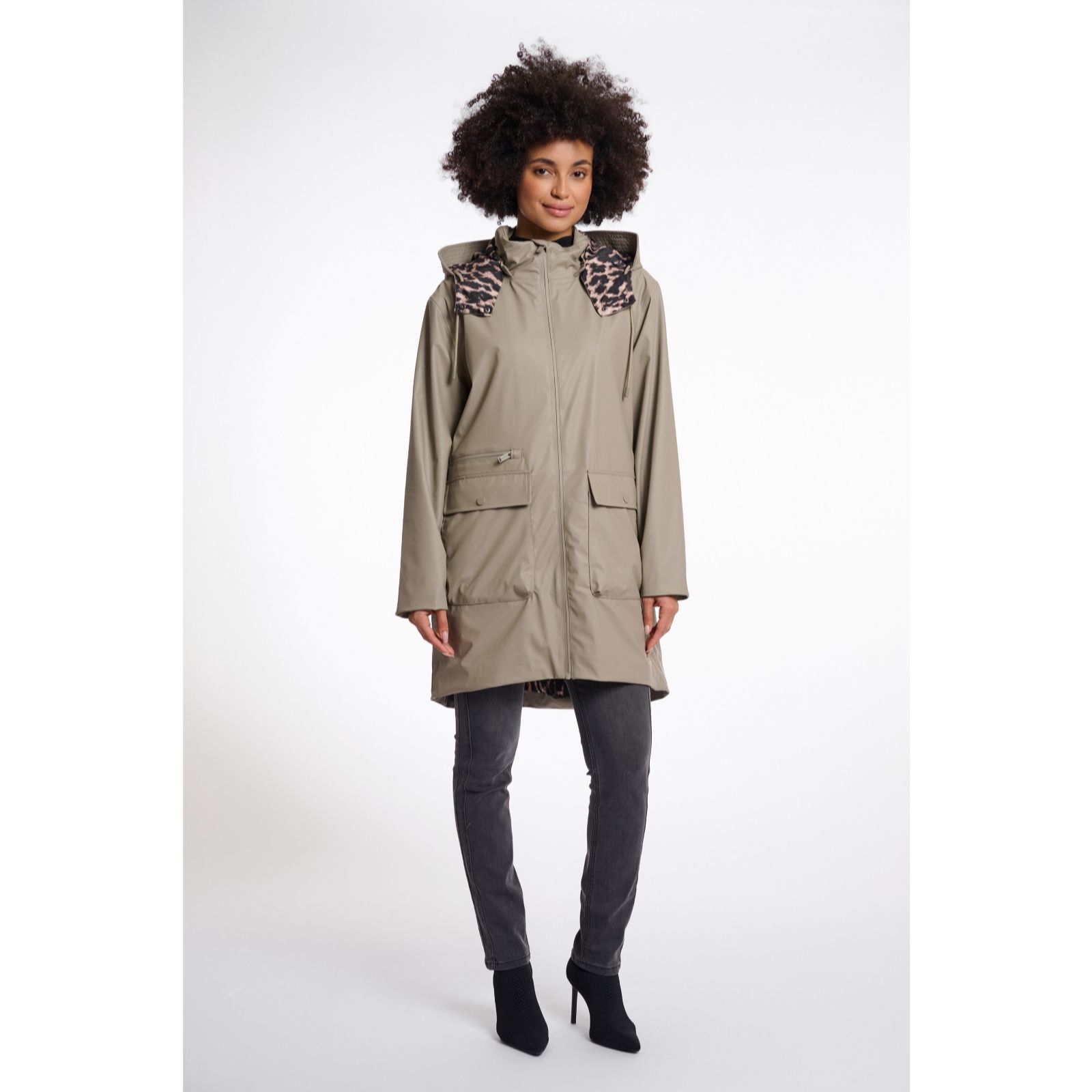 Rino & Pelle Dagmar Animal Lining Raincoat With Removable Hood