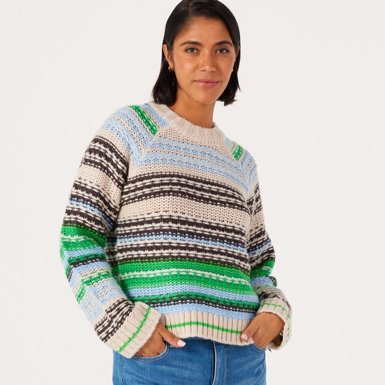 YAS Bibi Stripe Knitted Jumper