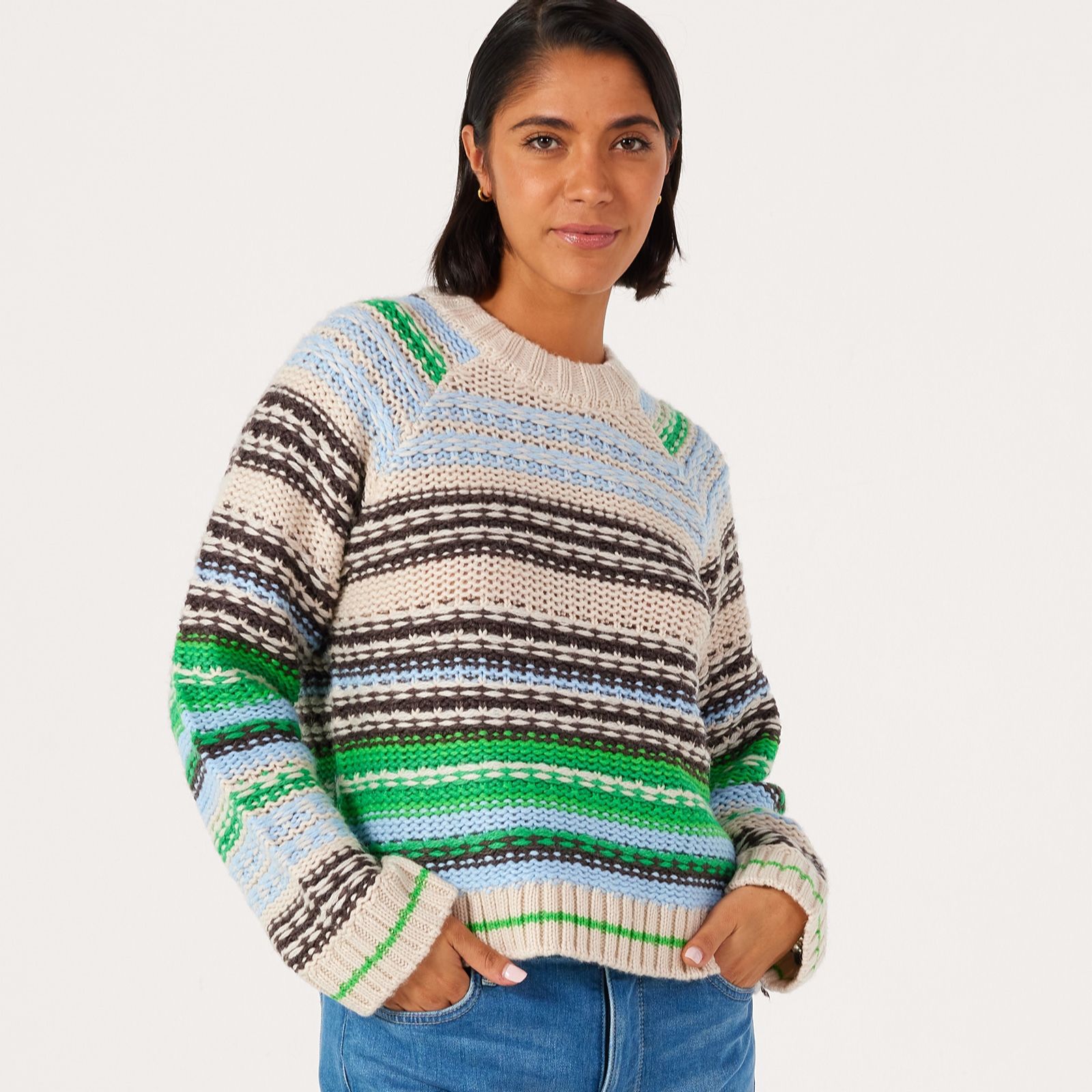 YAS Bibi Stripe Knitted Jumper