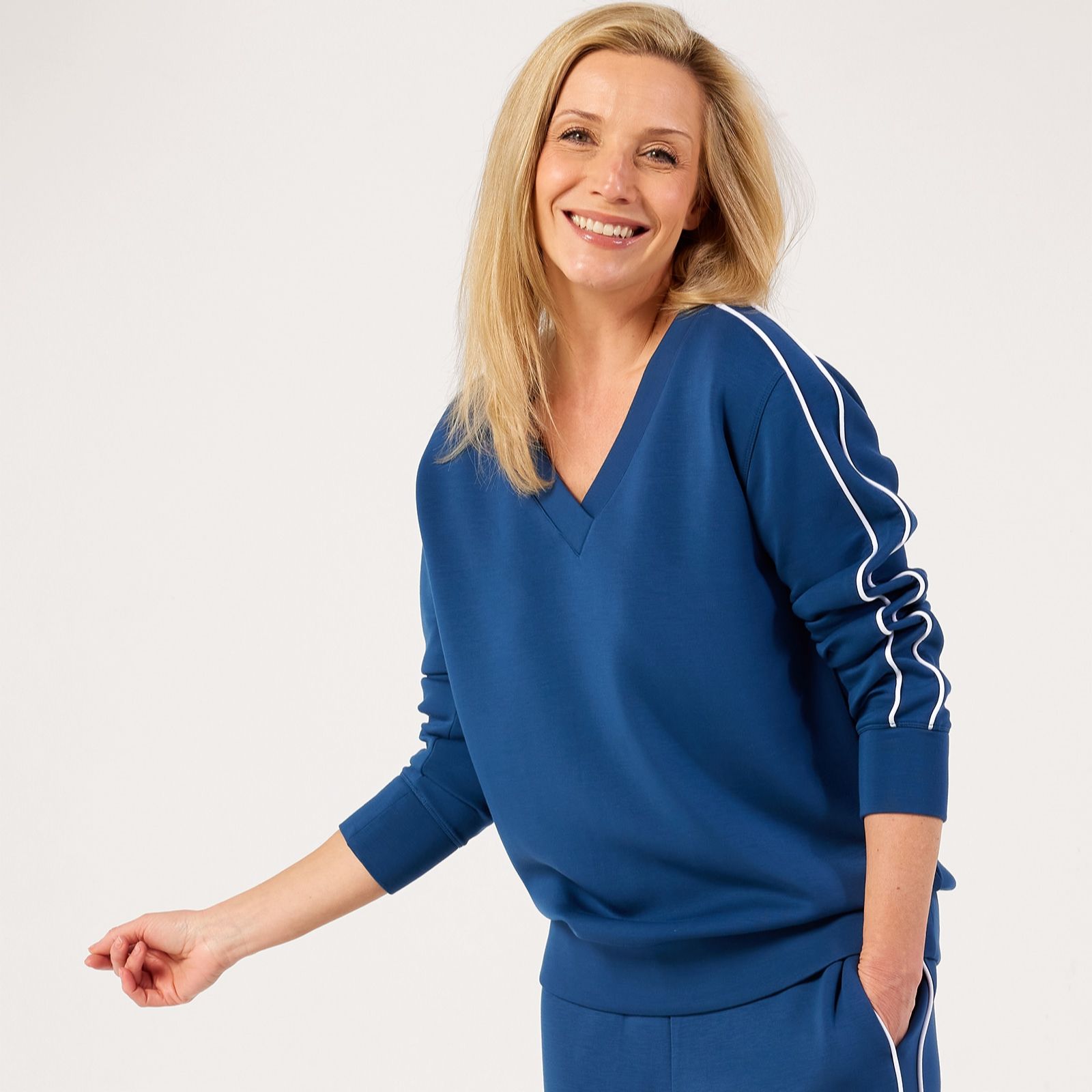 Ruth Langsford Leisurewear Top With Side Piping