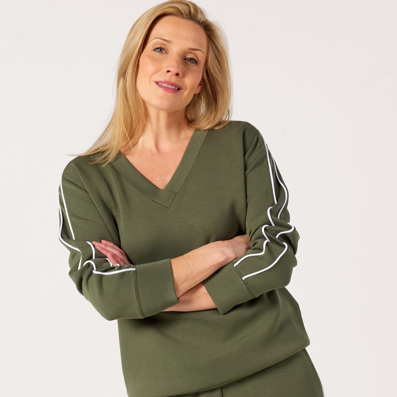 Ruth Langsford Leisurewear Top With Side Piping