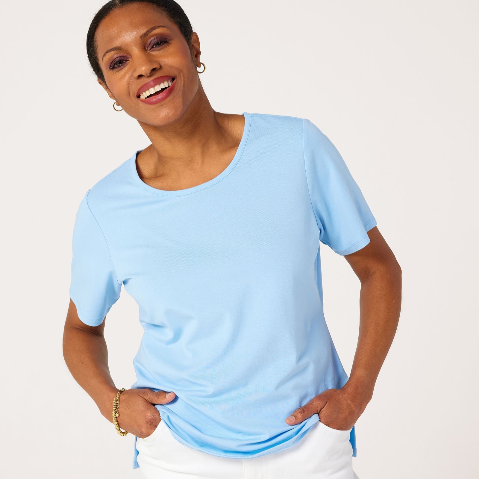 Ruth Langsford Cotton Modal Scoop Neck T-shirt