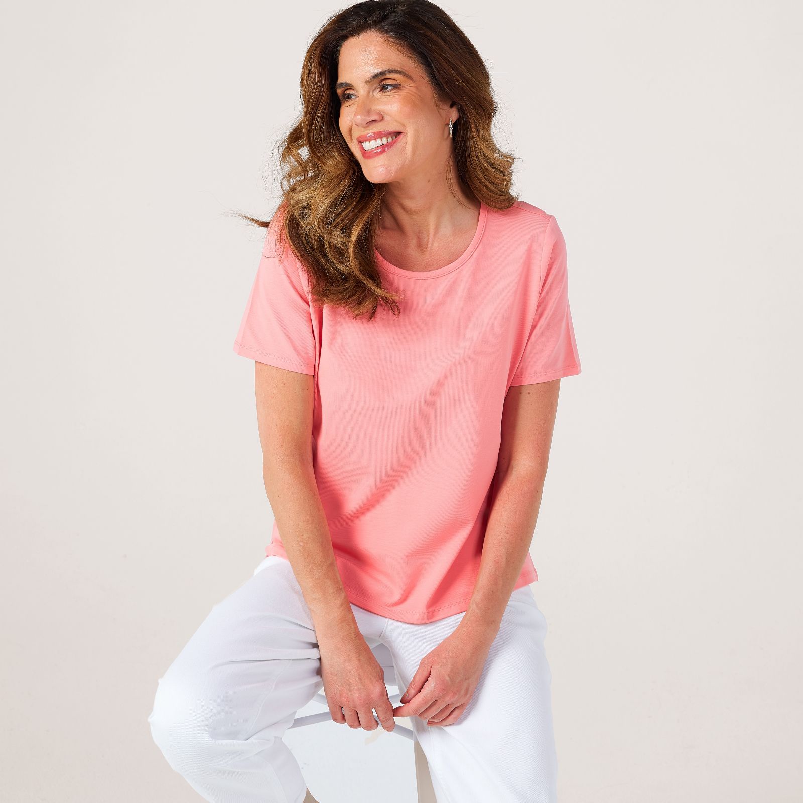 Ruth Langsford Cotton Modal Scoop Neck T-shirt