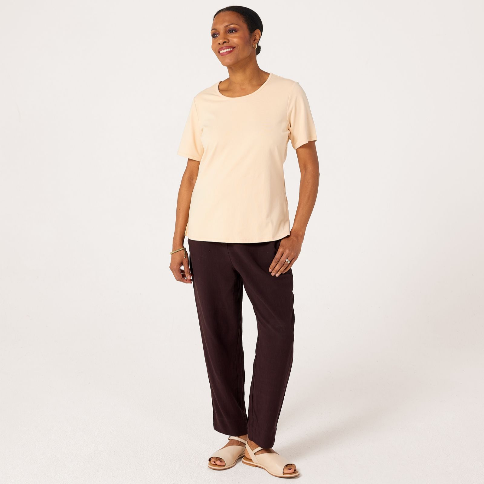 Ruth Langsford Cotton Modal Scoop Neck T-shirt