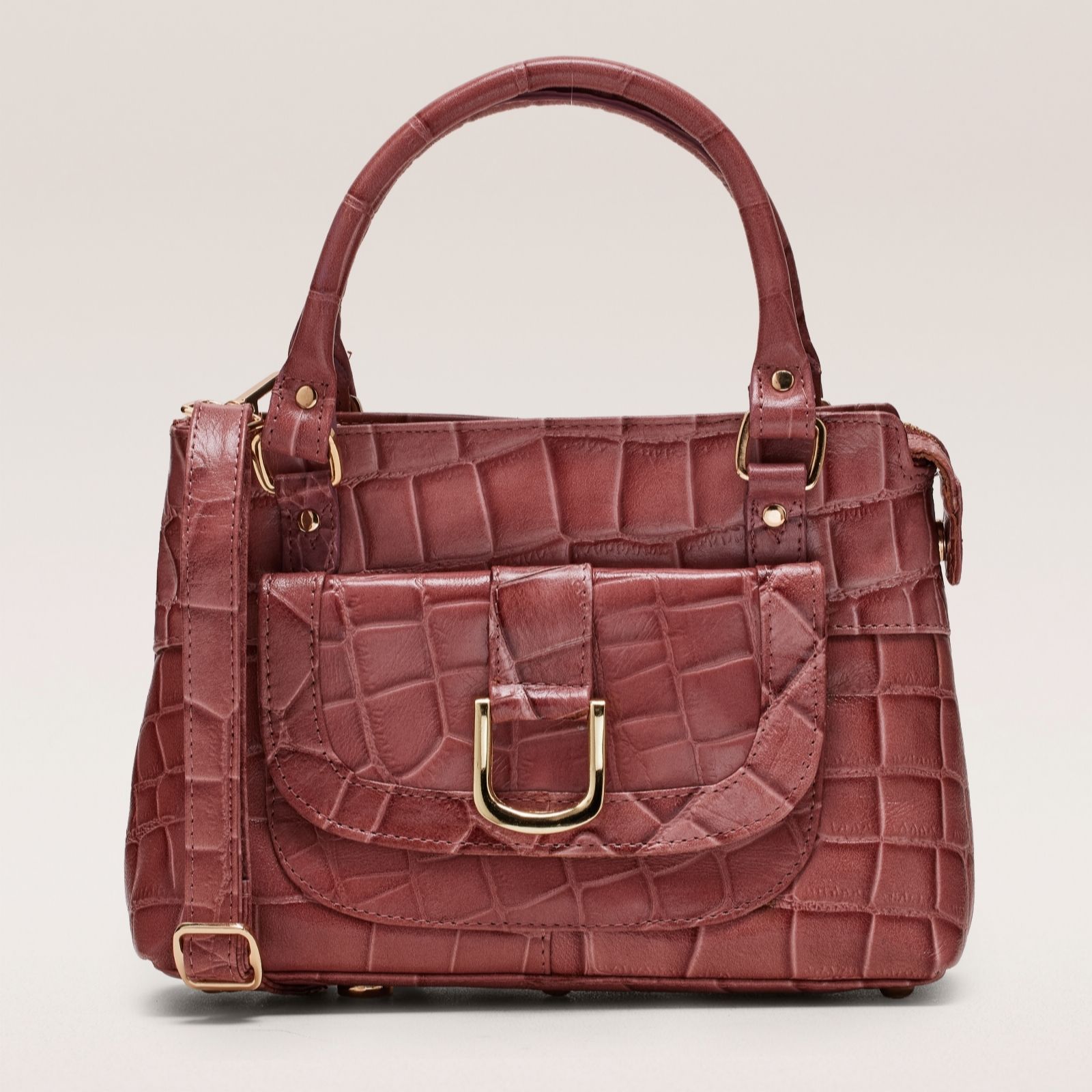 Outlet Ashwood Leather Croc Grab Bag