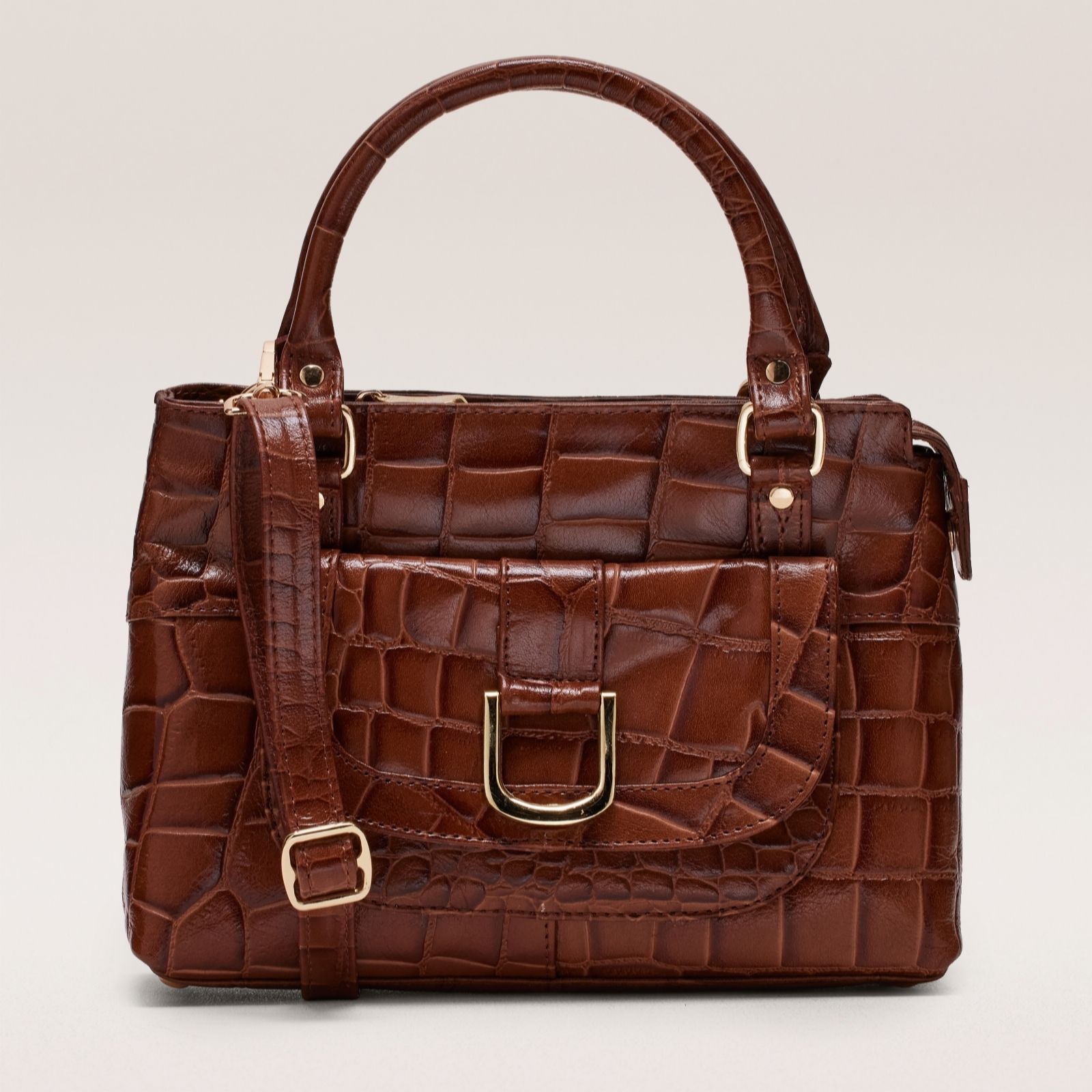 Outlet Ashwood Leather Croc Grab Bag