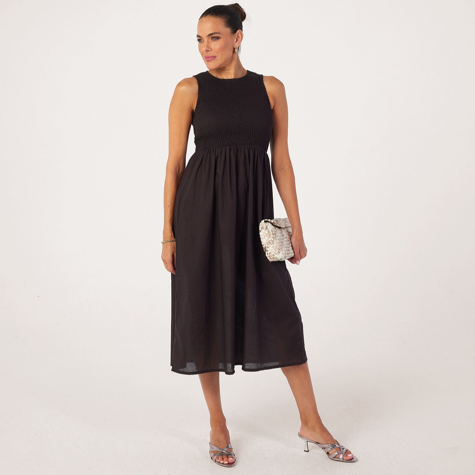 JDY Diego Smock Detail Midi Dress