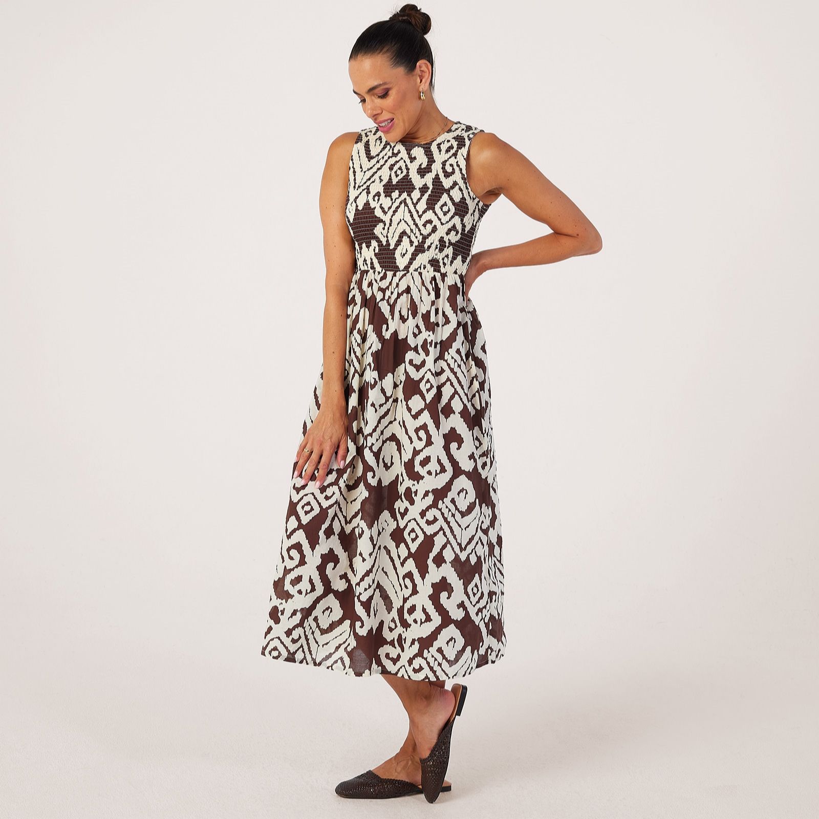 JDY Diego Smock Detail Midi Dress