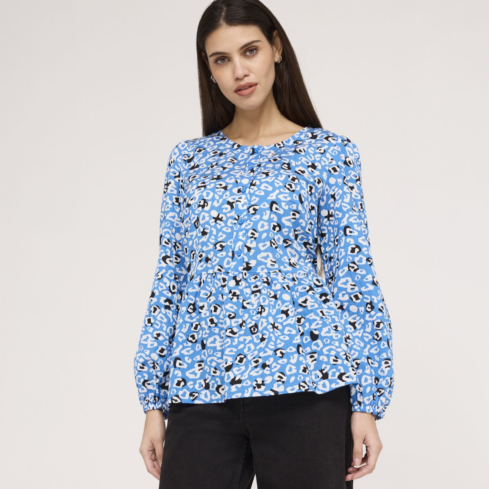 Finery Bel Printed Cotton Top