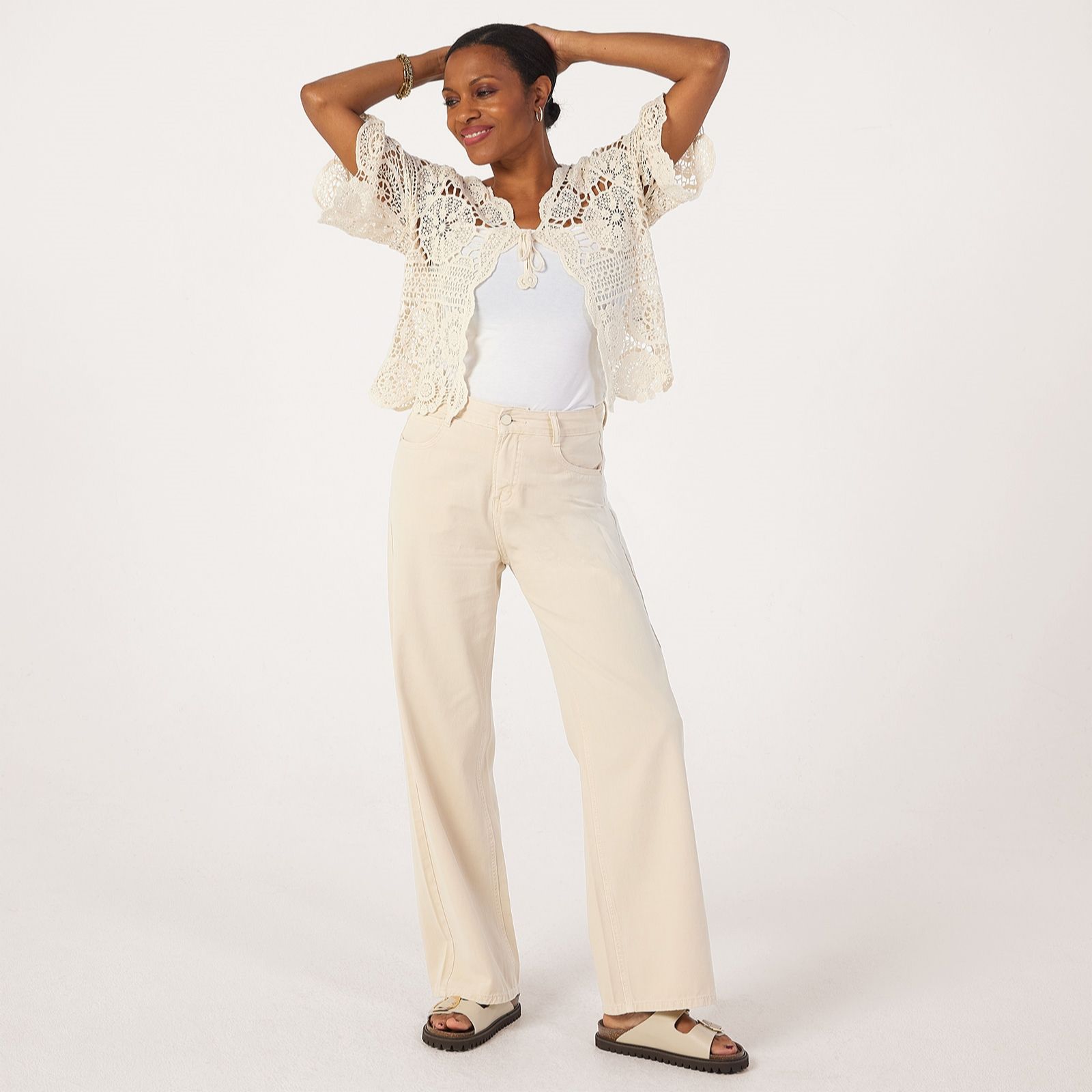 Izabel London Straight Leg Cotton Jeans