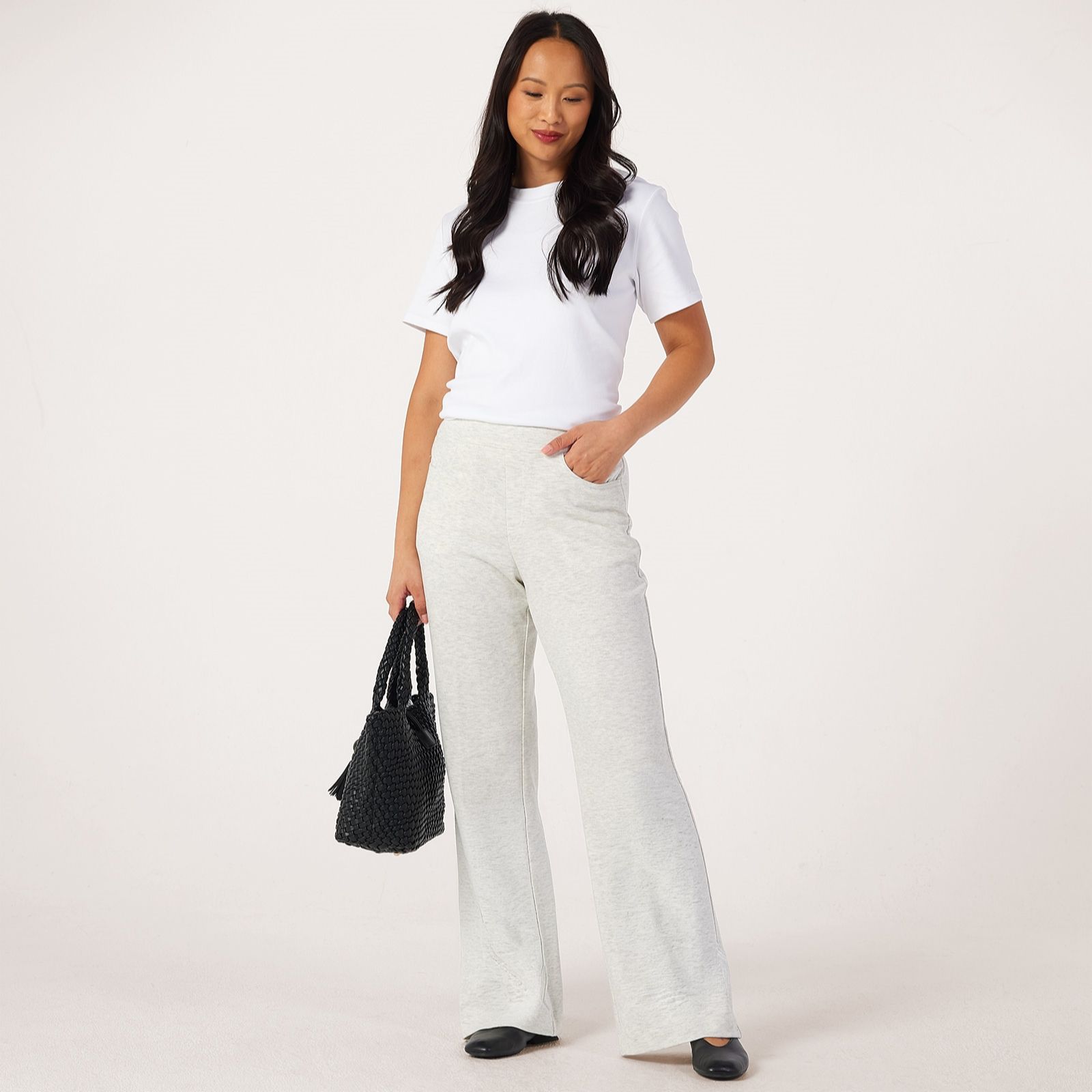 MarlaWynne French Terry Straight Leg Trousers