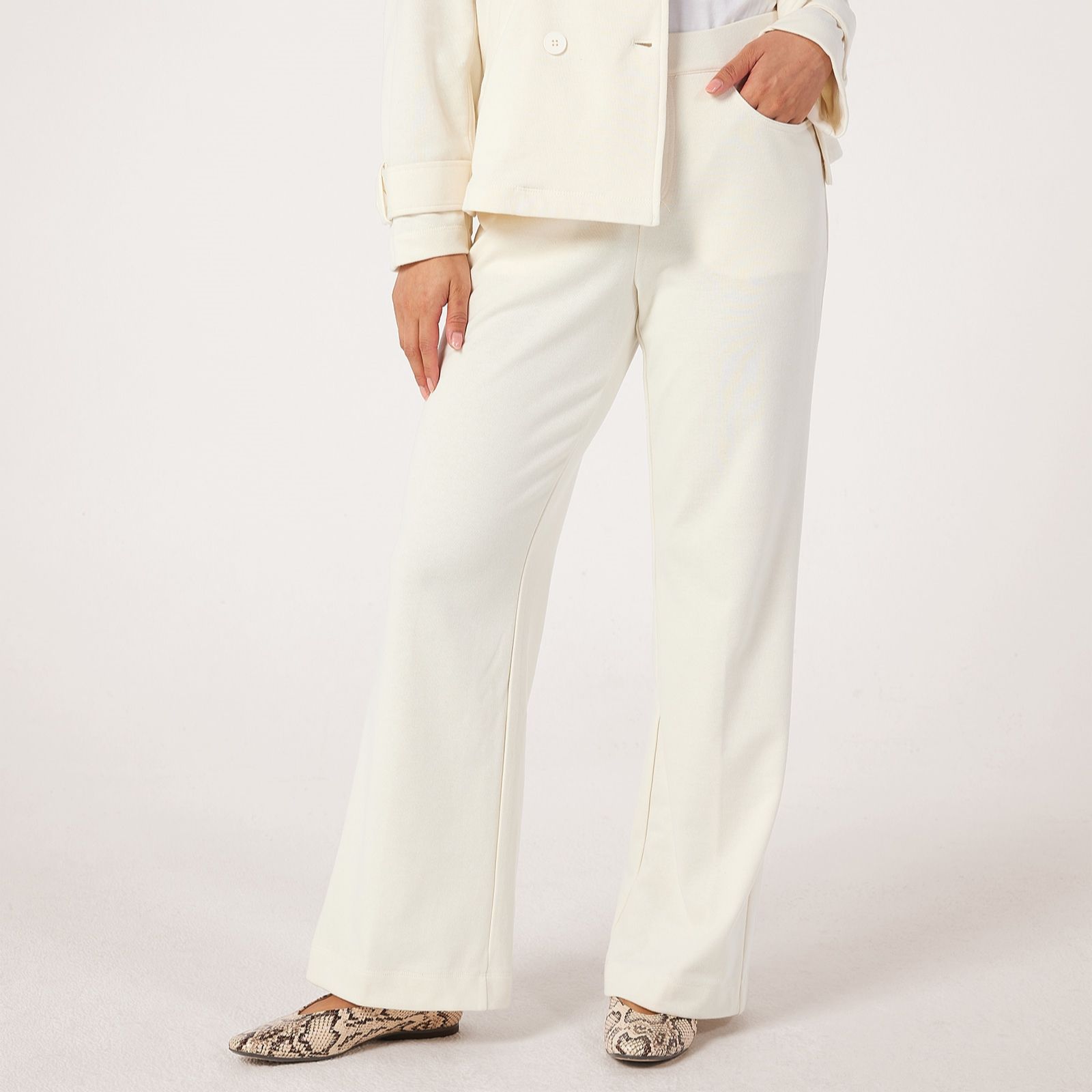 MarlaWynne French Terry Straight Leg Trousers