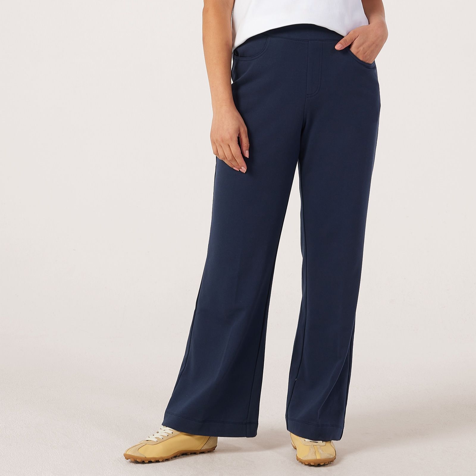 MarlaWynne French Terry Straight Leg Trousers