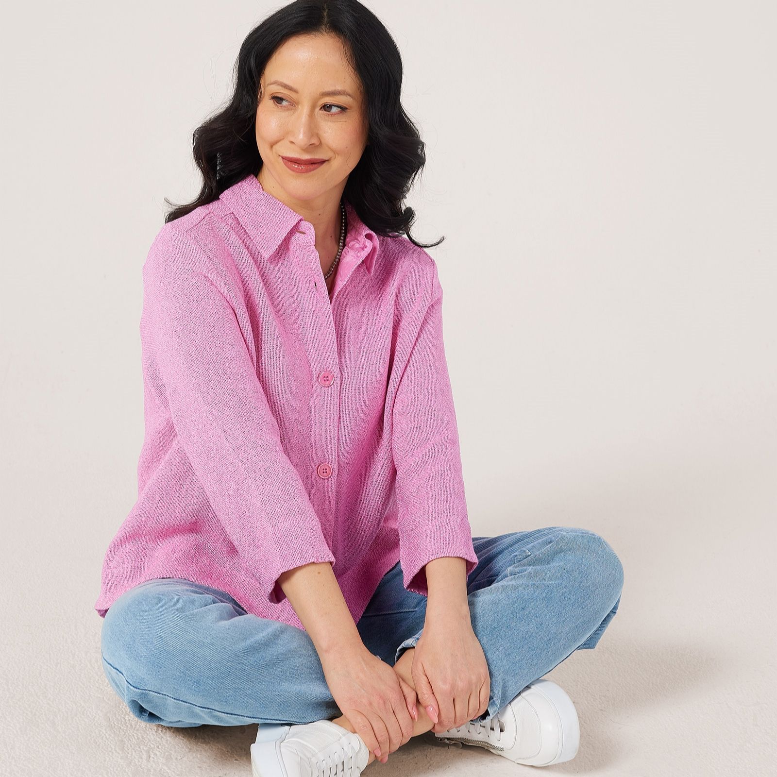 Masai Copenhagen Jidakao Cotton Viscose Blend Light Knit Jacket with Pockets