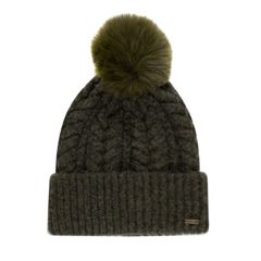 Weird Fish Allerton Cable Knit Bobble Hat