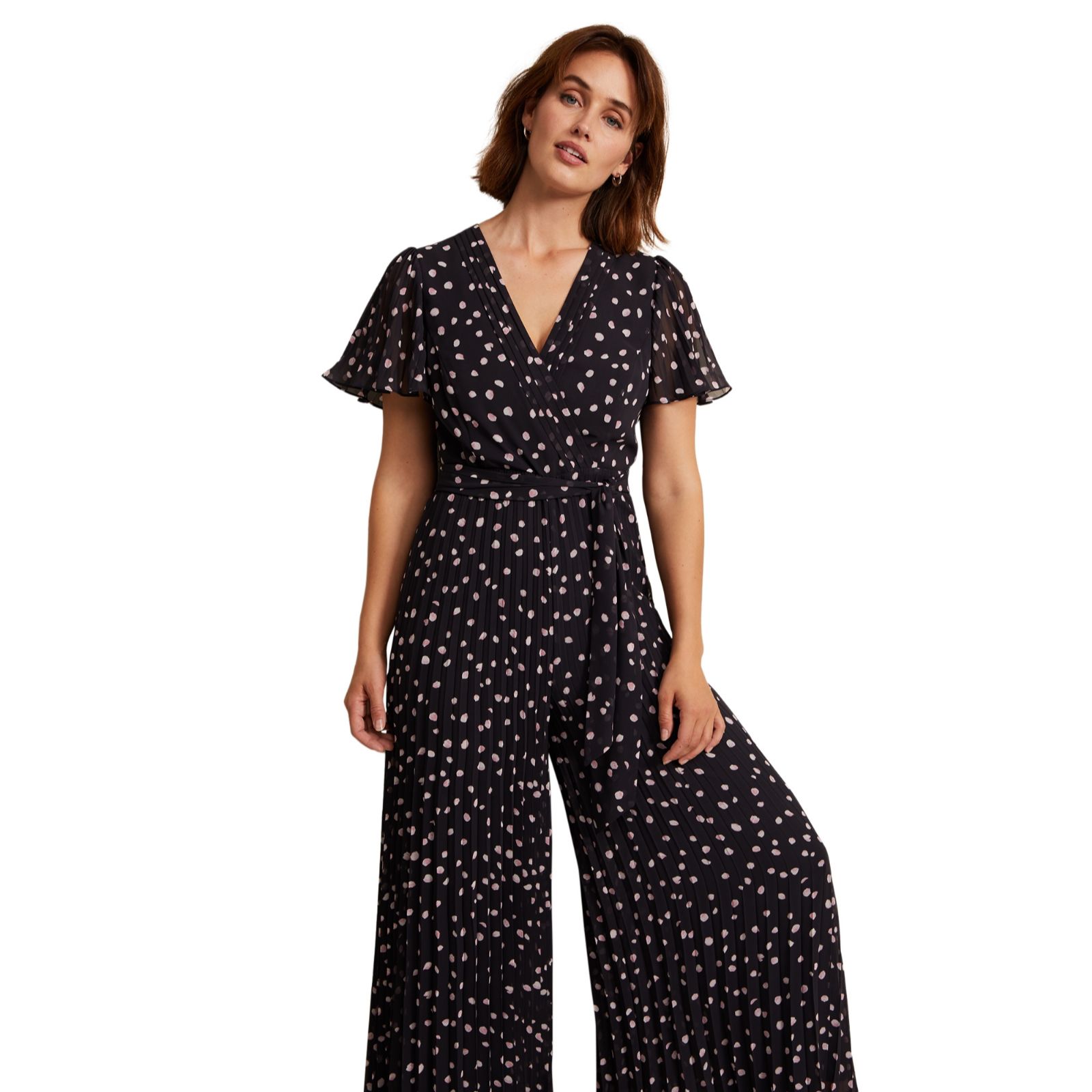 Phase Eight Alexandra Spot Print Jumpsuit - QVC UK