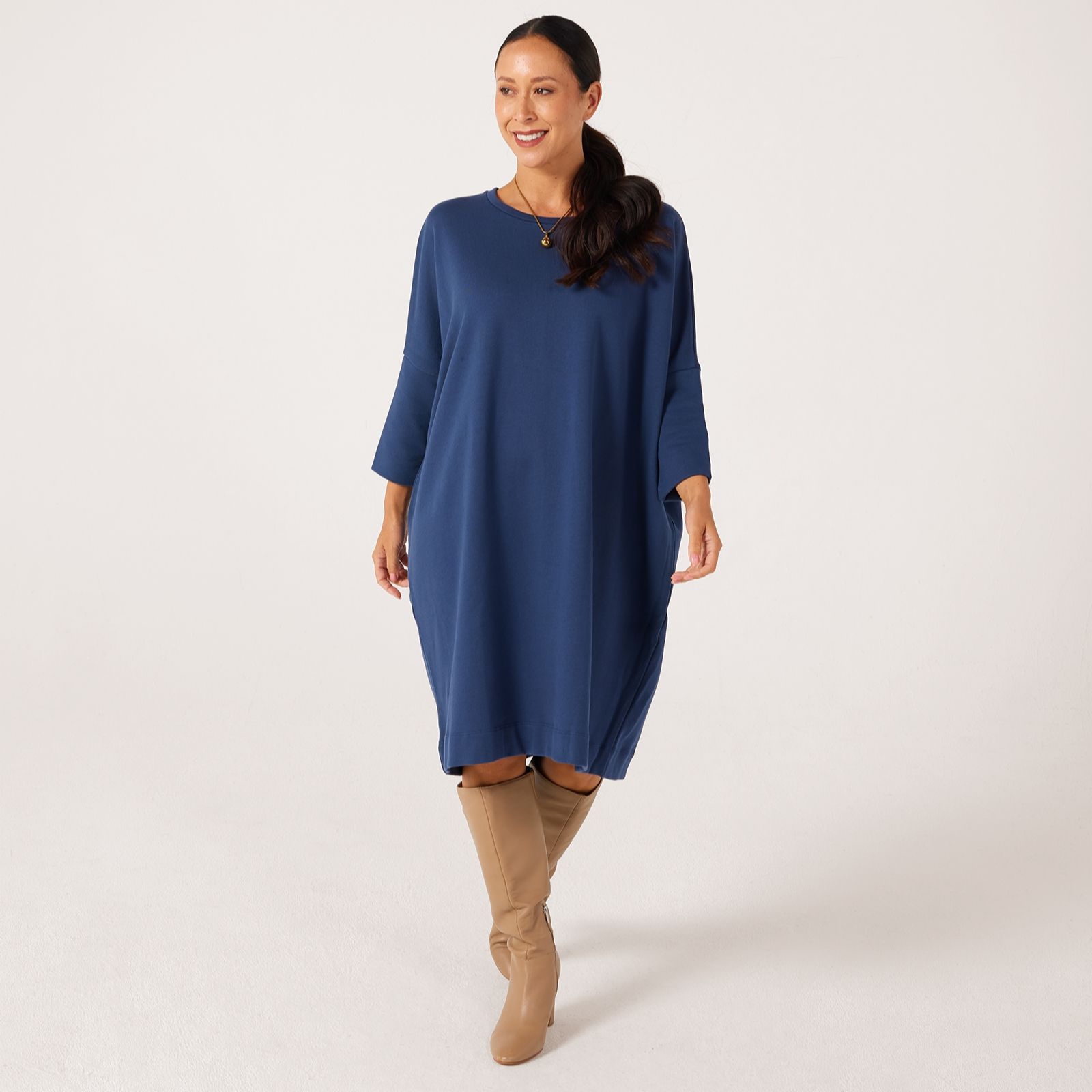 Masai Copenhagen Nabinan Indigo Jersey Sweatshirt Dress