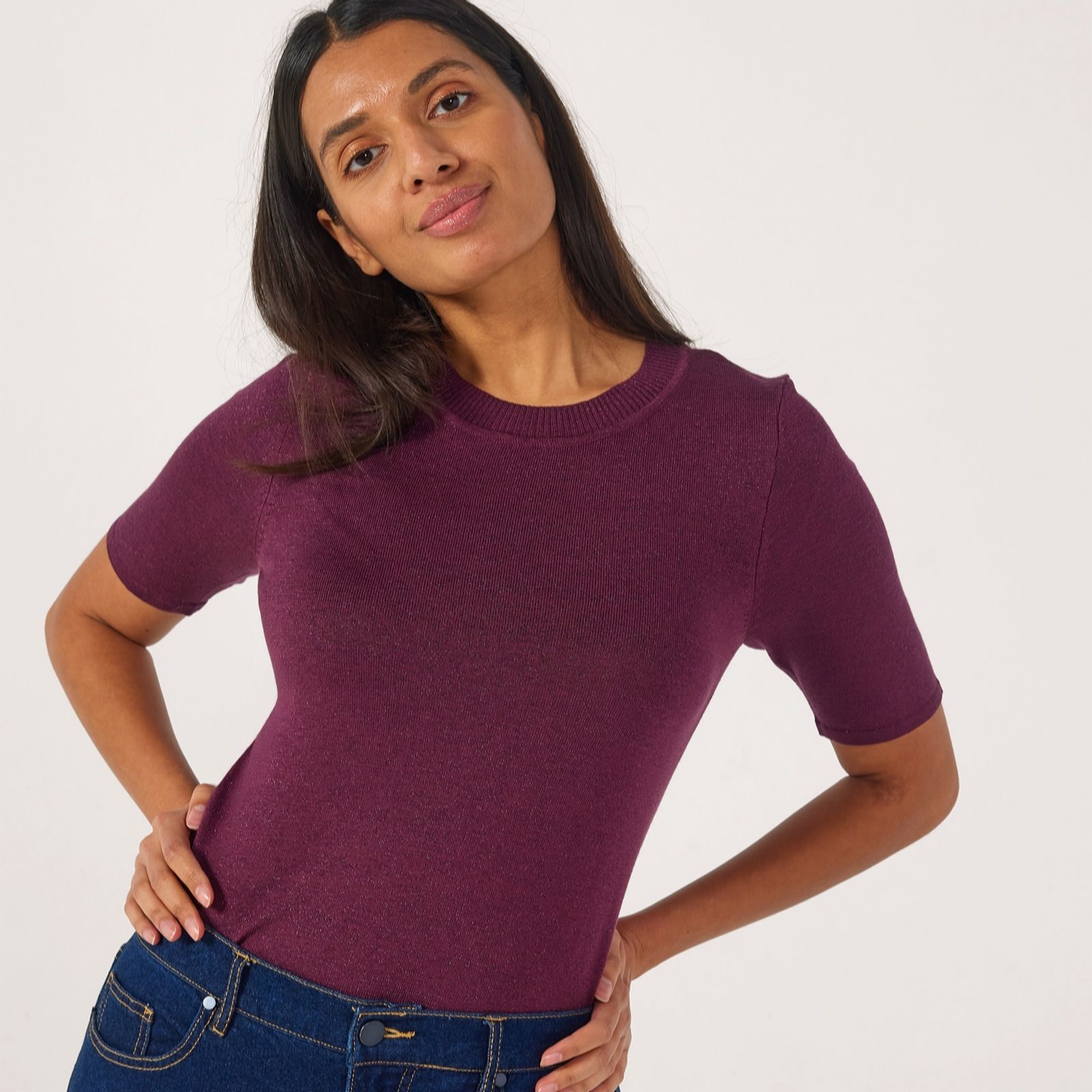 Selected Femme Lura Lurex Detail Top