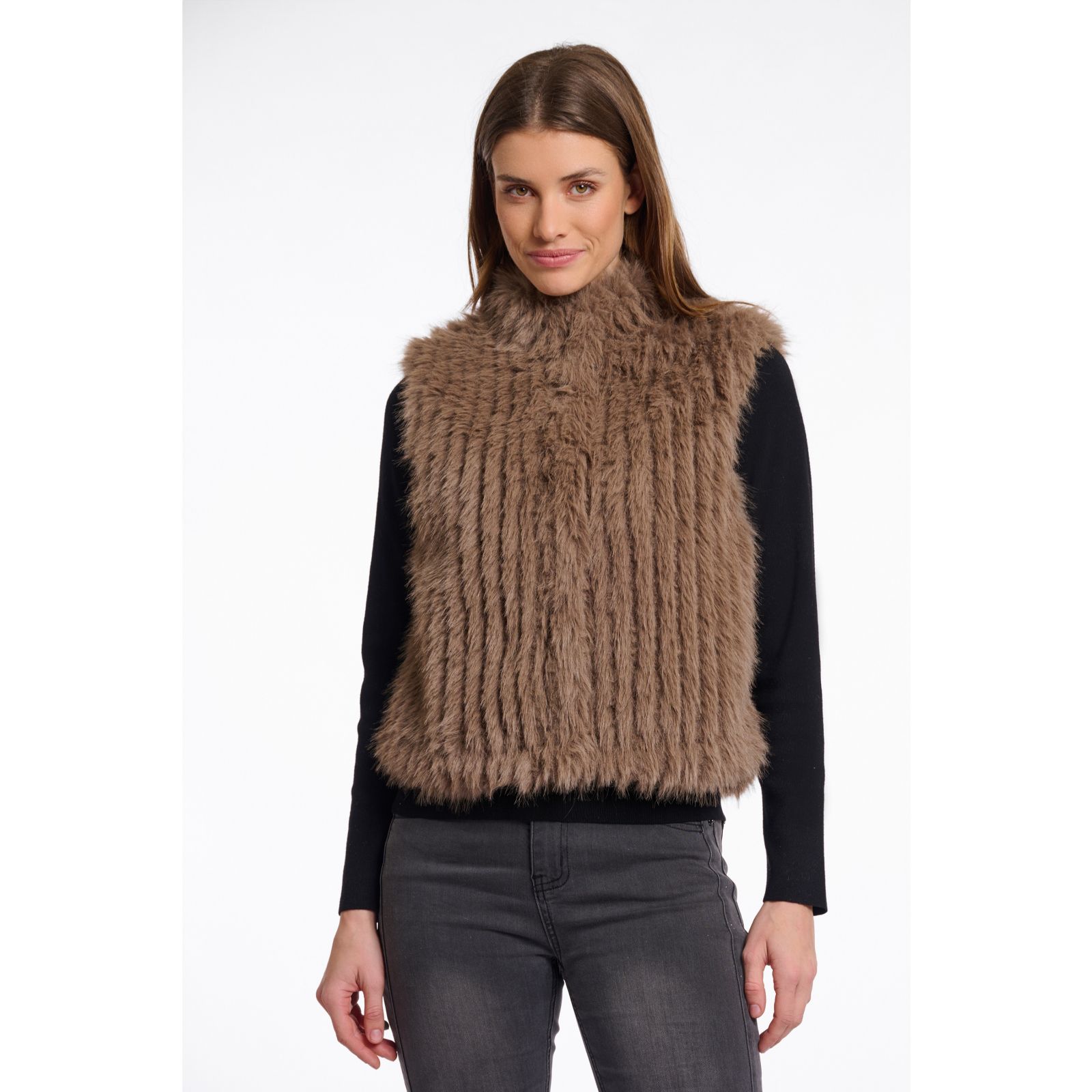 Rino & Pelle Dava Faux Fur Gilet with Closure
