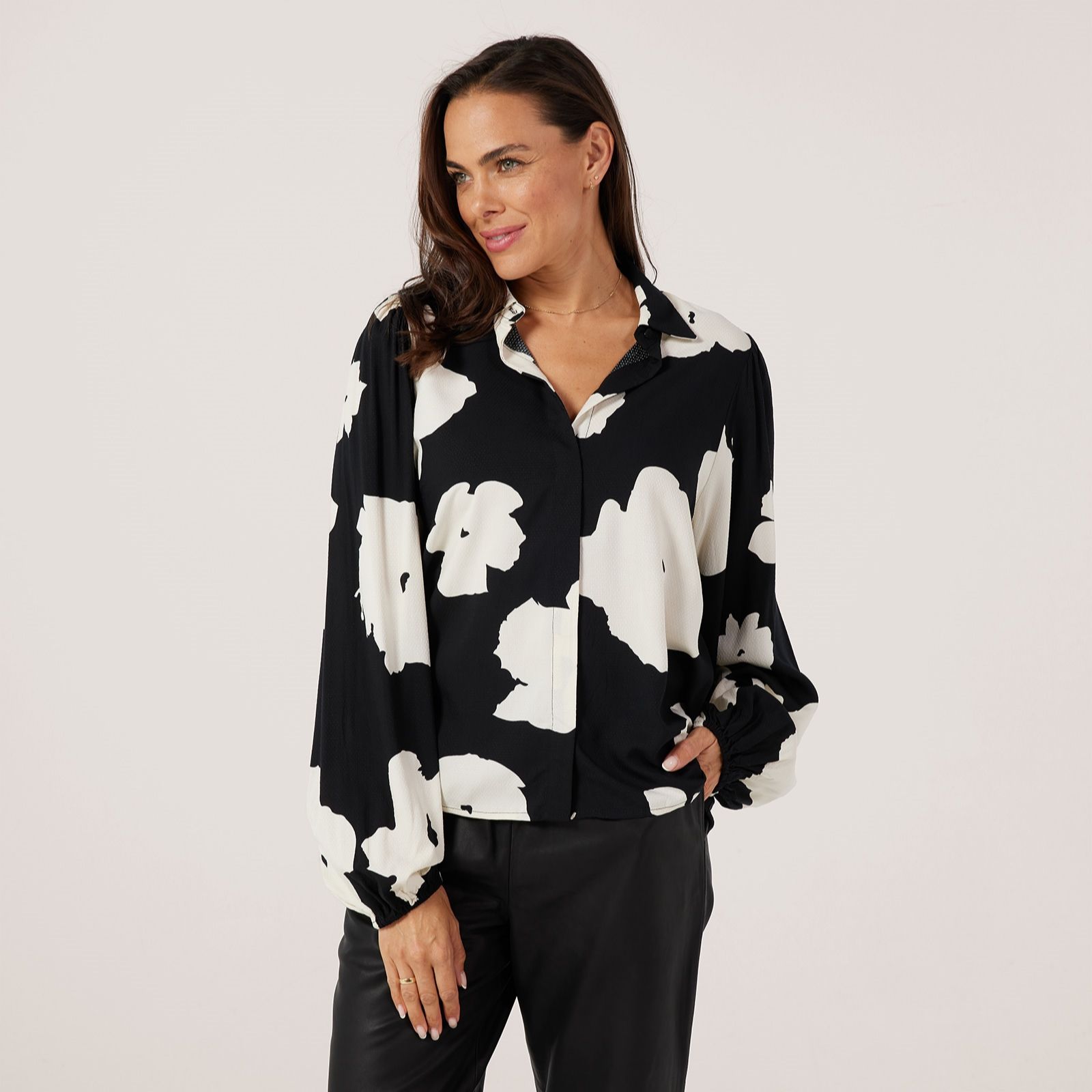 YAS Asina Blouson Sleeve Printed Shirt