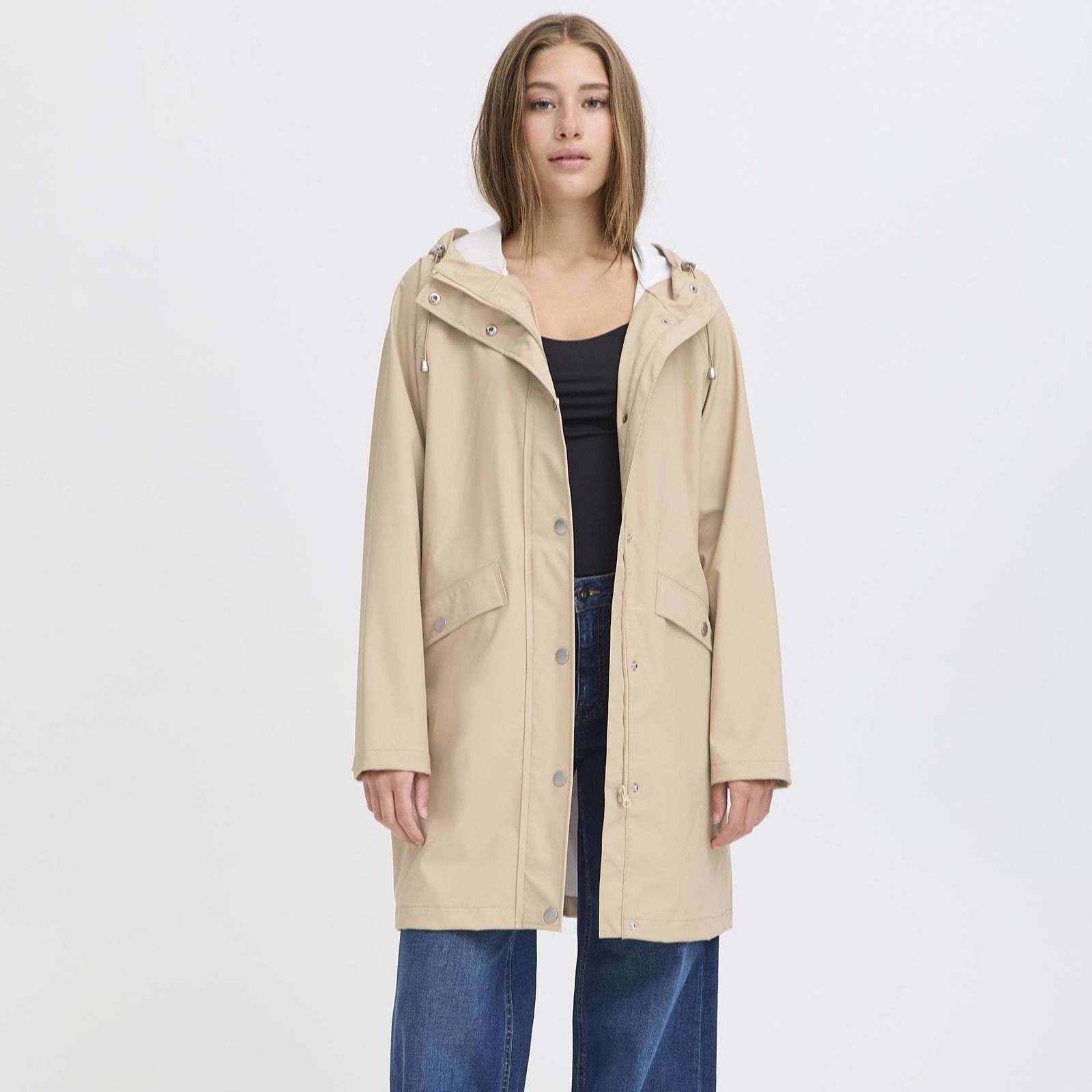 ICHI Tazi Hooded Raincoat