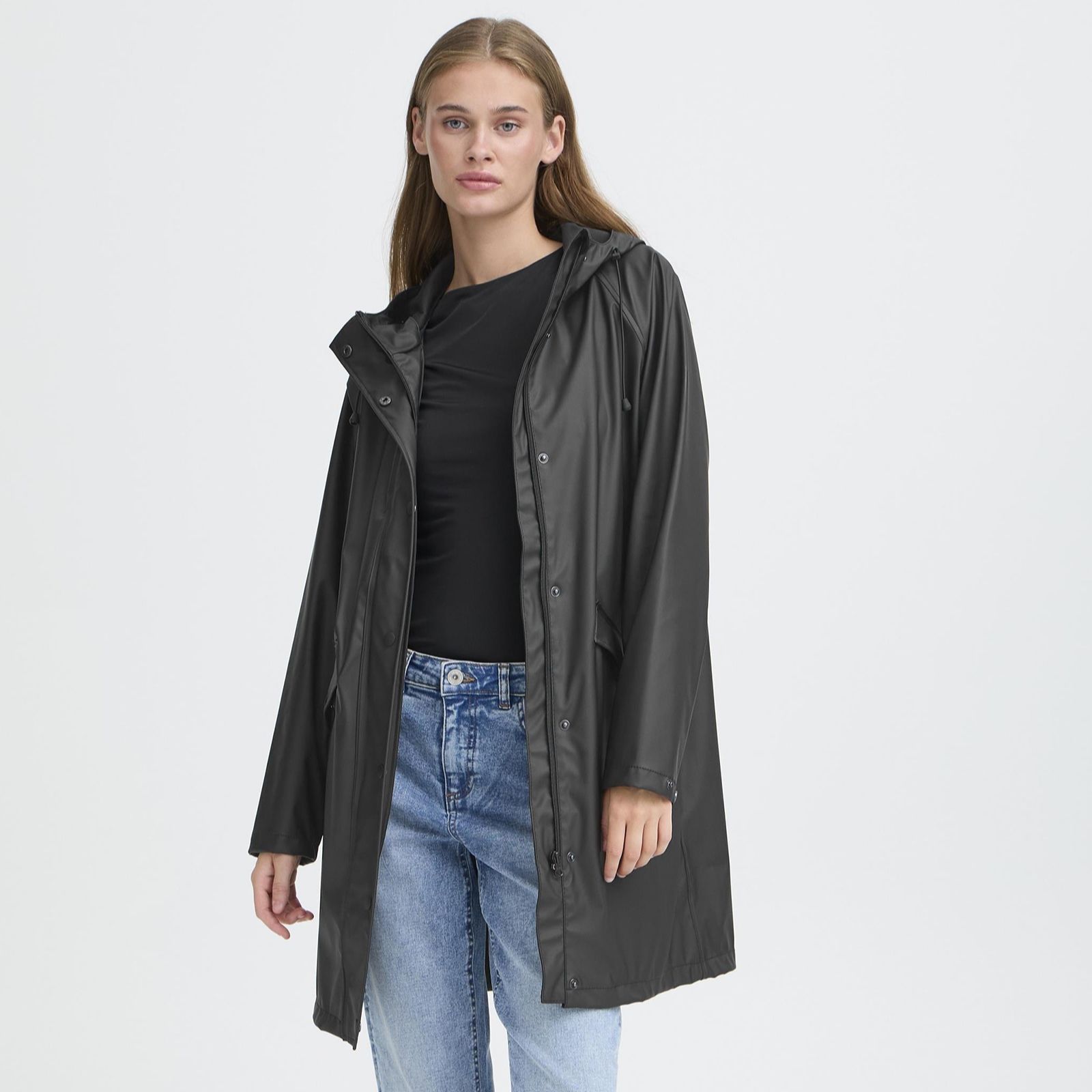 ICHI Tazi Hooded Raincoat