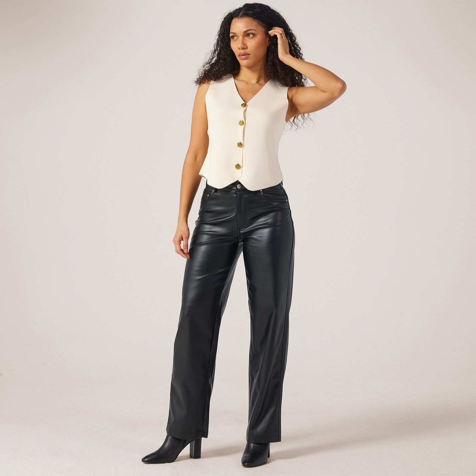 Only Kiri Faux Leather High-Waisted Trouser