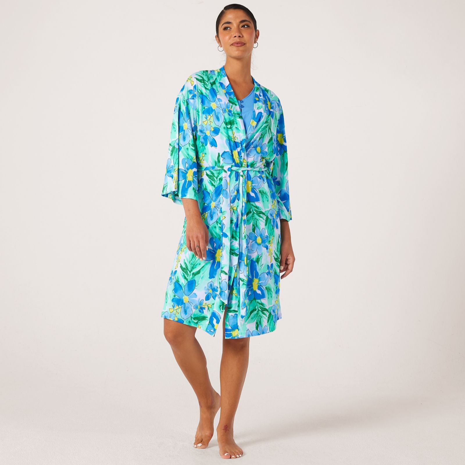 Carole Hochman Henley Gown and Flutter Robe Travel Set
