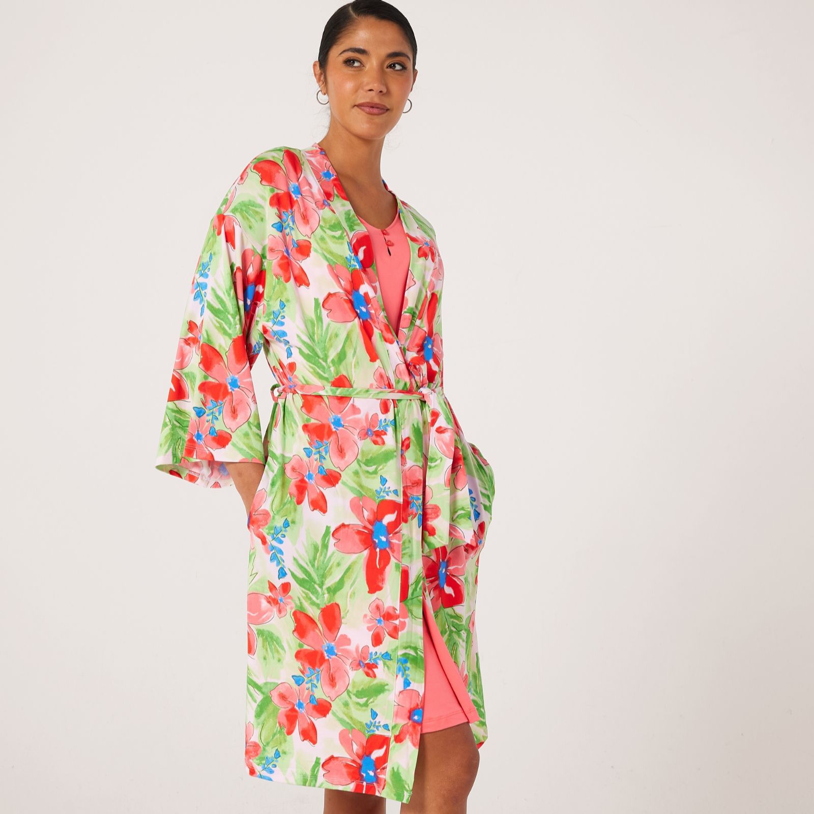 Carole Hochman Henley Gown and Flutter Robe Travel Set