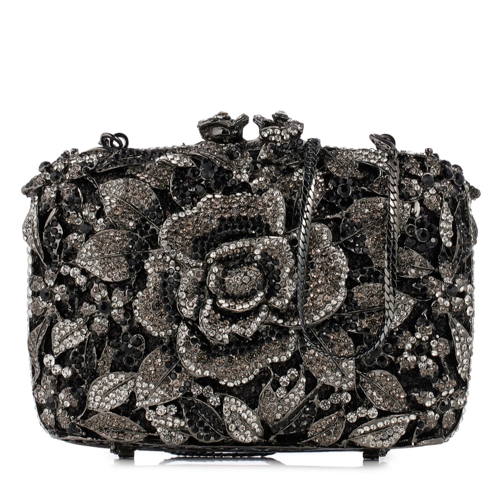 Outlet Butler & Wilson Crystal Floral Clutch Bag