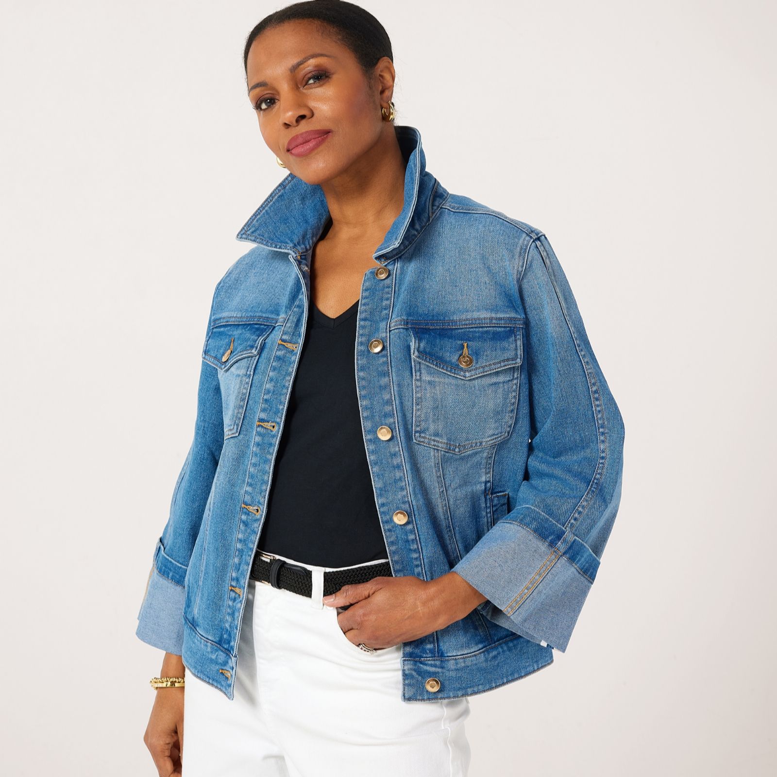 Ruth Langsford Denim Turn Back Cuff Jacket