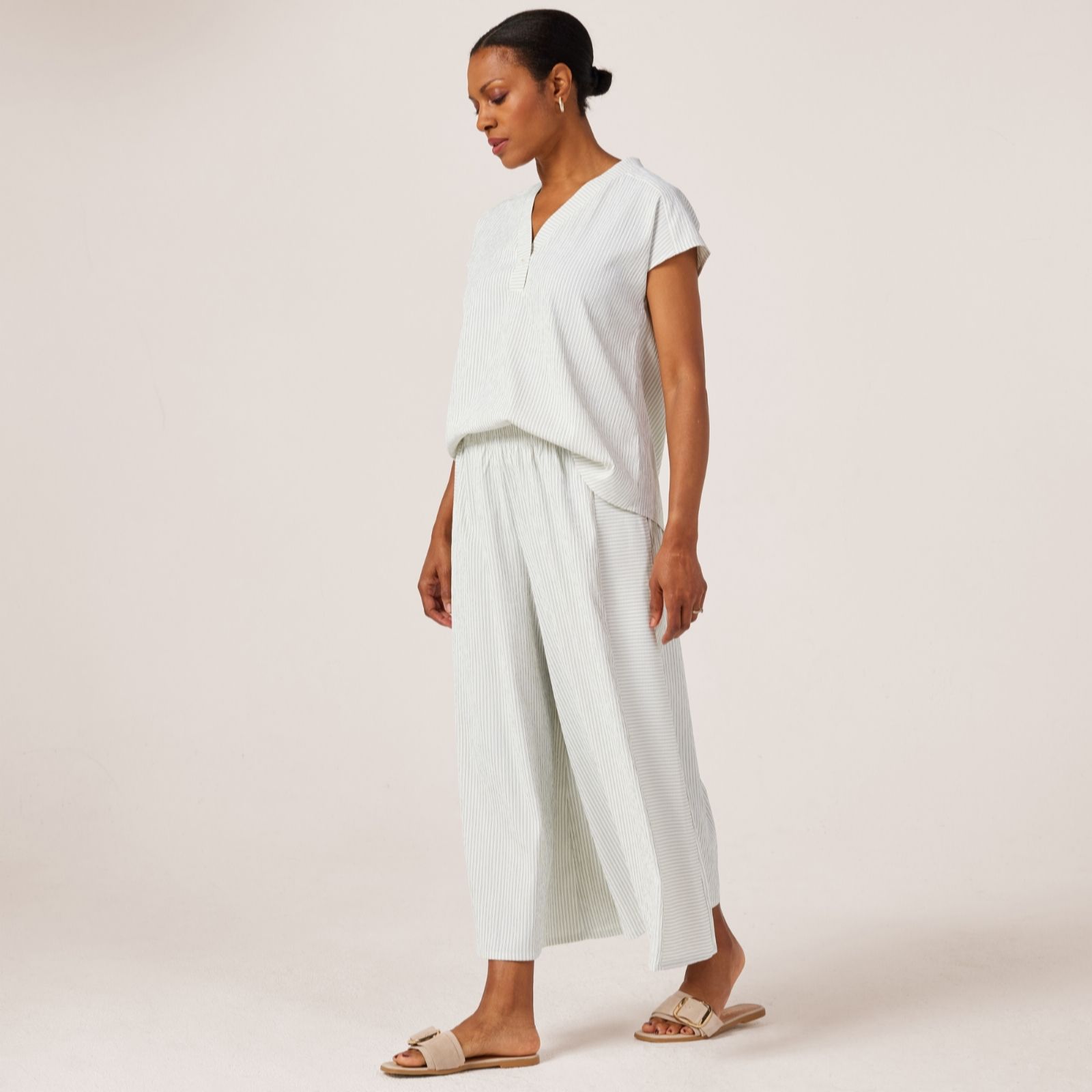 Kim & Co Seersucker Roxy Petite Culottes