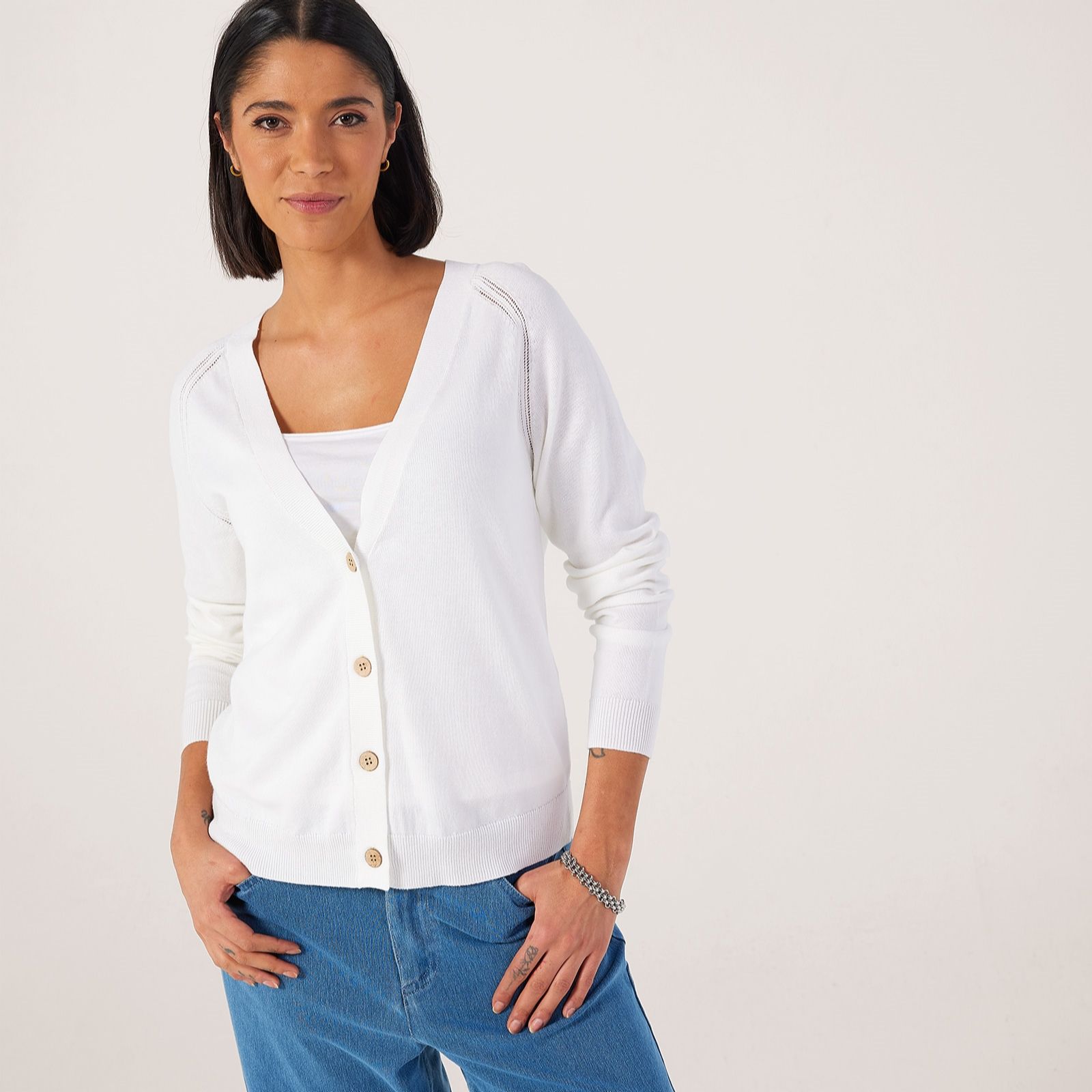 Denim & Co Summer Light Cardigan