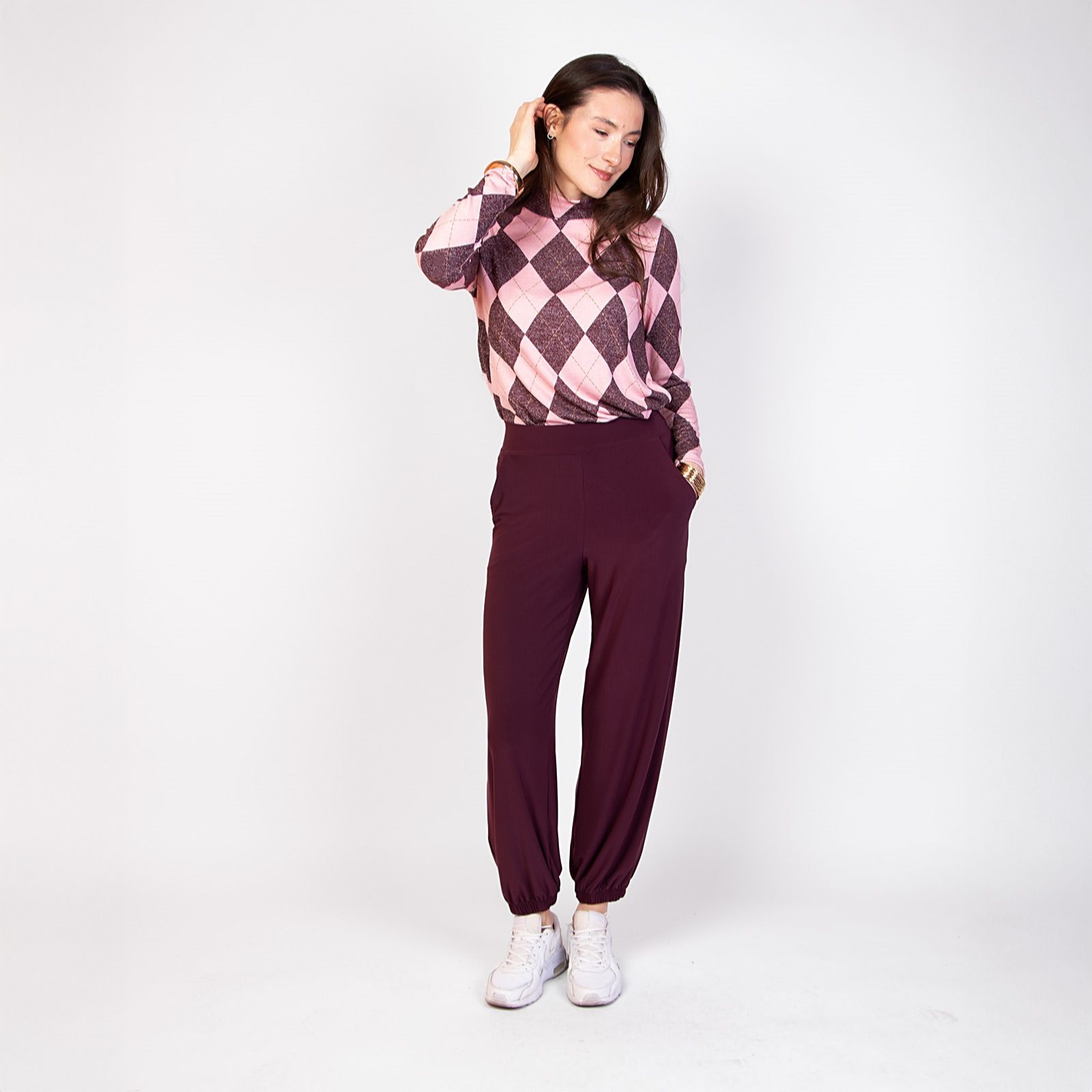 Kim & Co Deluxe Brazil Jersey Iris Jogger Standard Trousers with Pockets