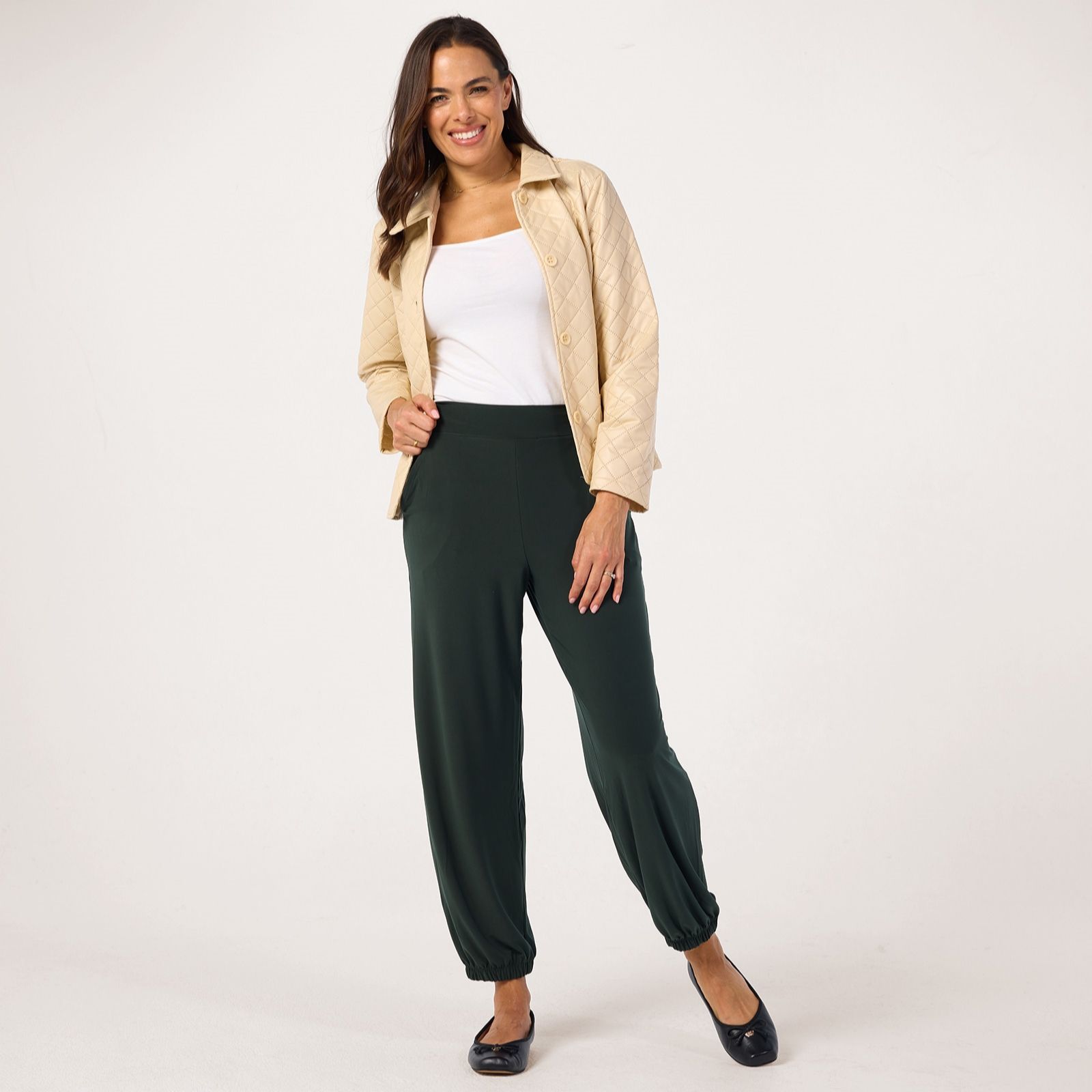 Kim & Co Deluxe Brazil Jersey Iris Jogger Standard Trousers with Pockets